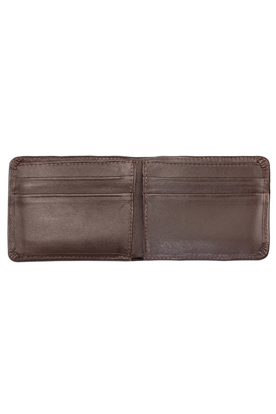 Vista 3 Carteira Vira Vento Masculina Pequena De Couro Italiano Jack 8x10cm café Vira Vento café