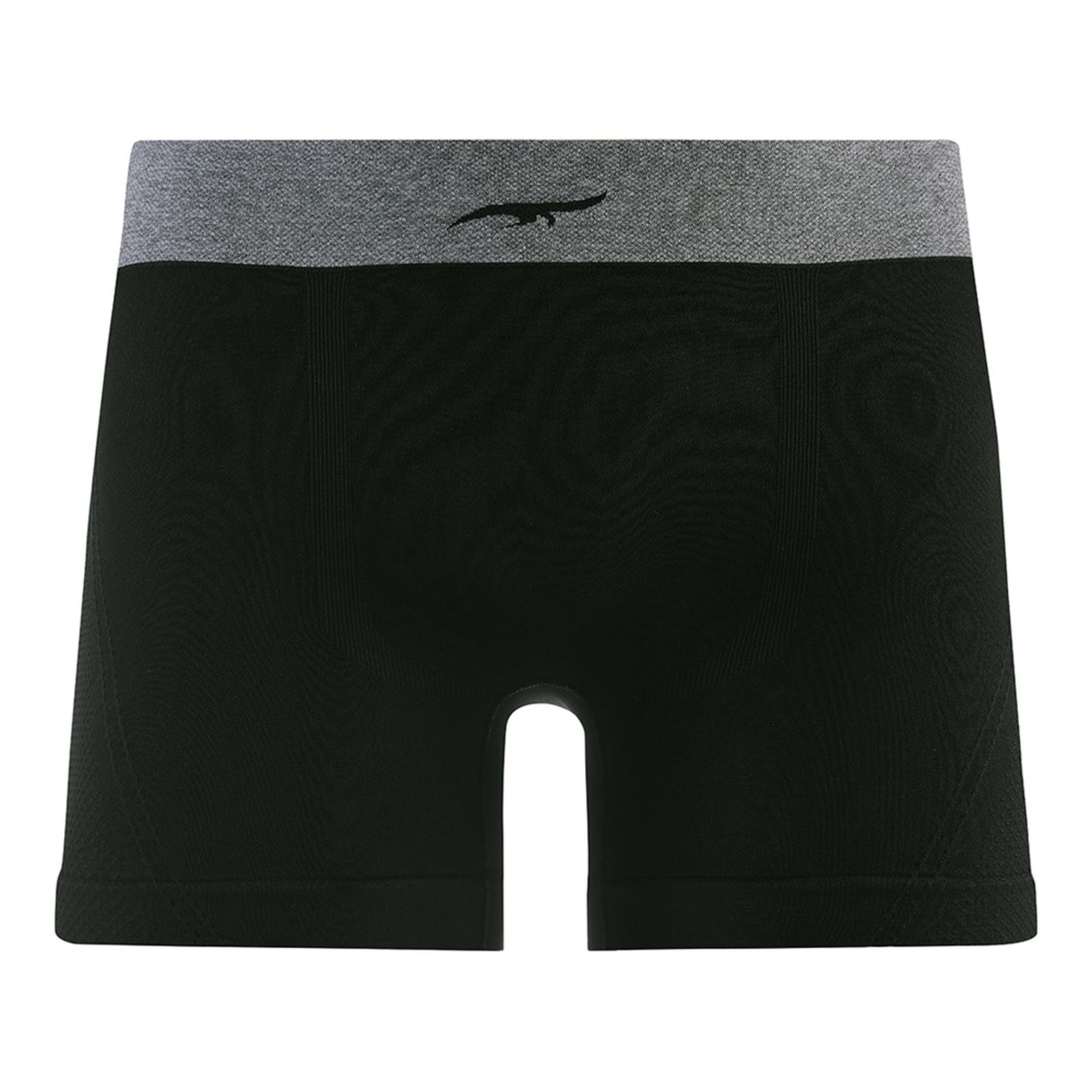 Cueca Boxer Plus Size Jacquard sem Costura Preta
