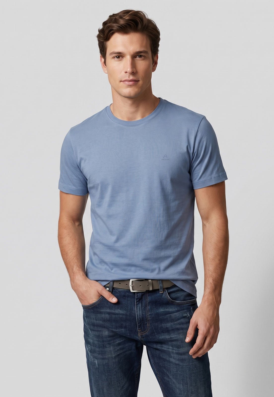 Camiseta Masculina Aramis Básica Azul