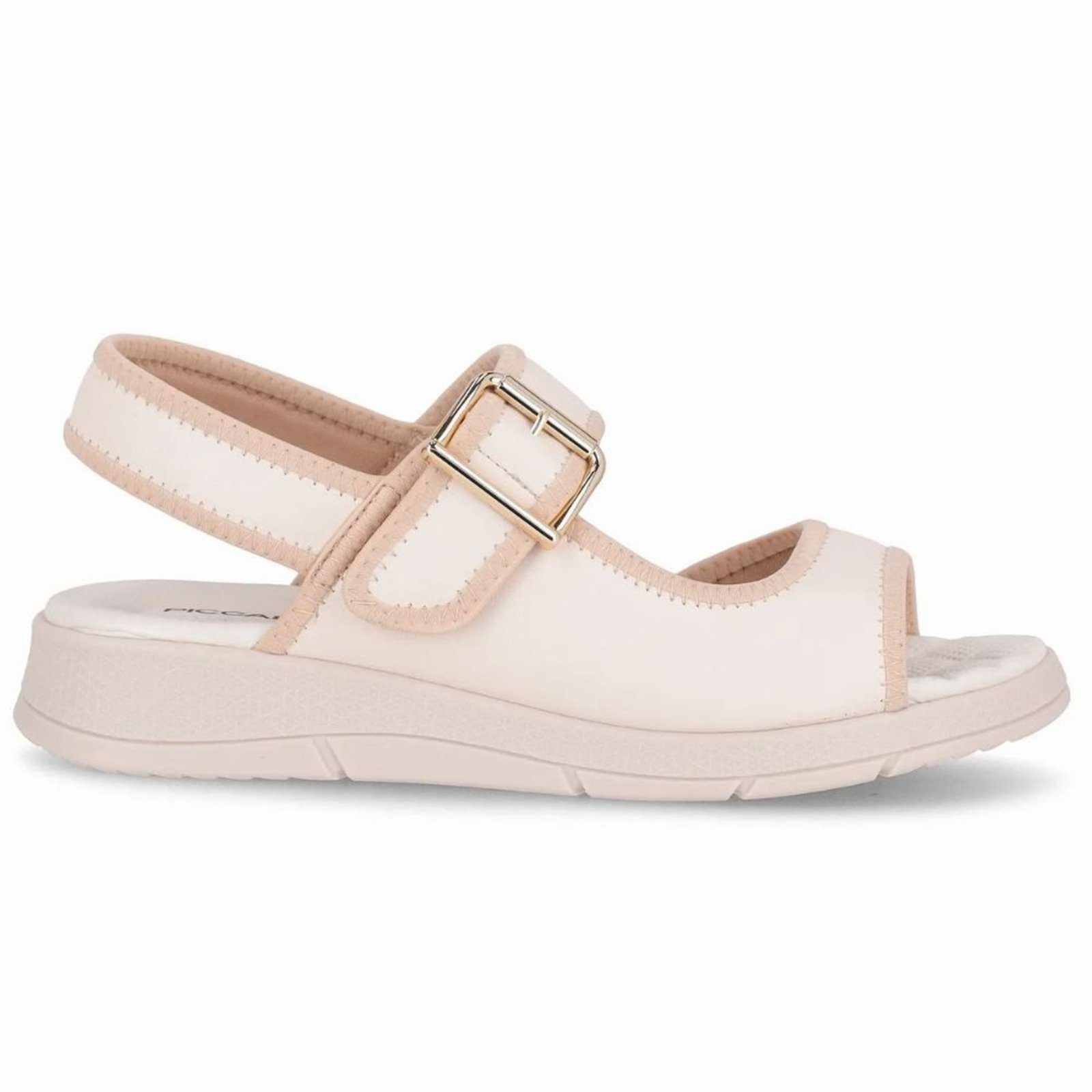 Sandália Papete Feminina Esporão Off White Marfim Piccadilly 571019-09