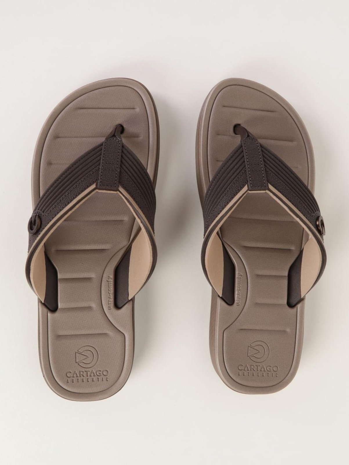 Chinelo Cartago Masculino MARROM/BEGE