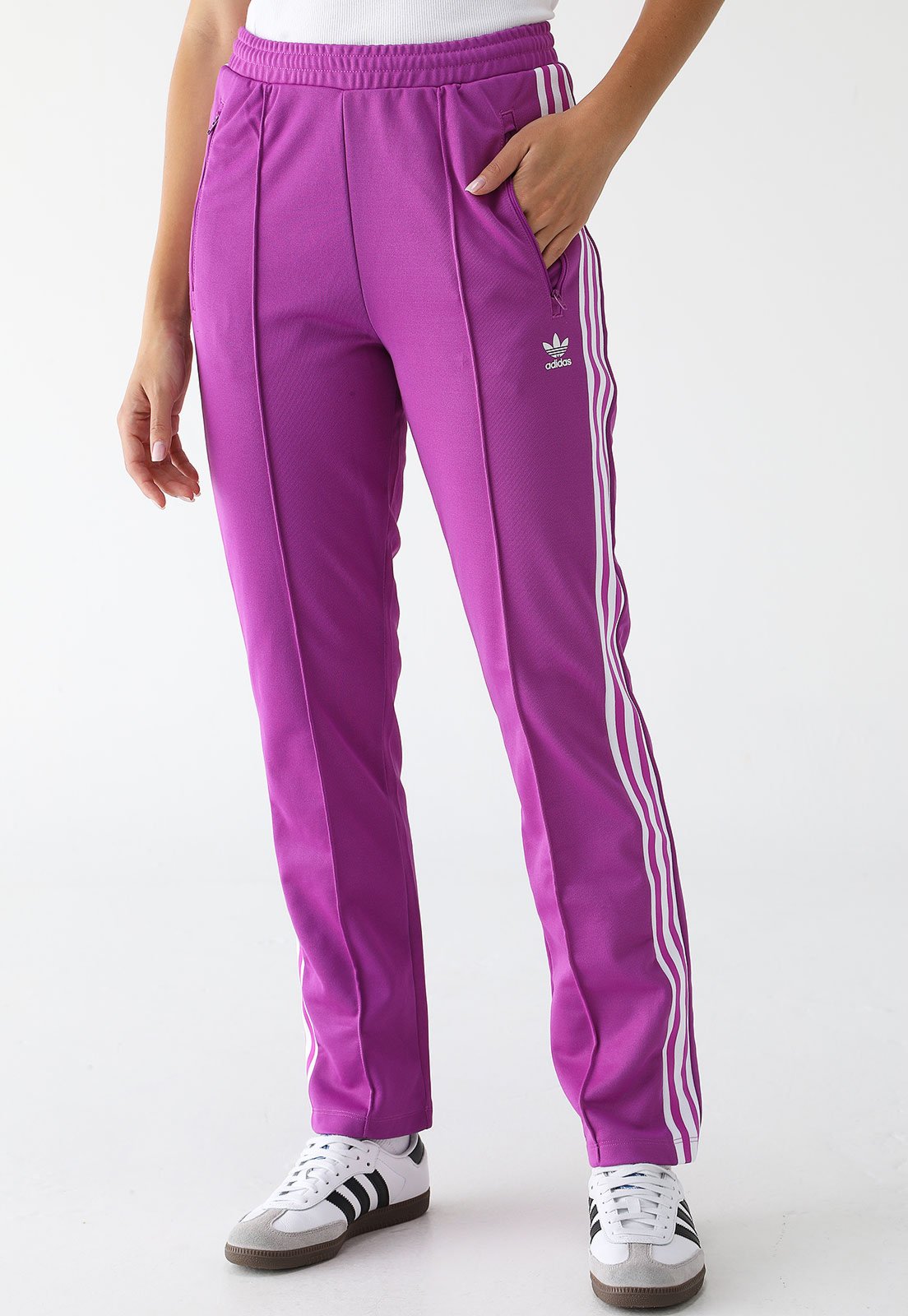 Calça adidas Originals Slim Beckenbauer Track Rosa