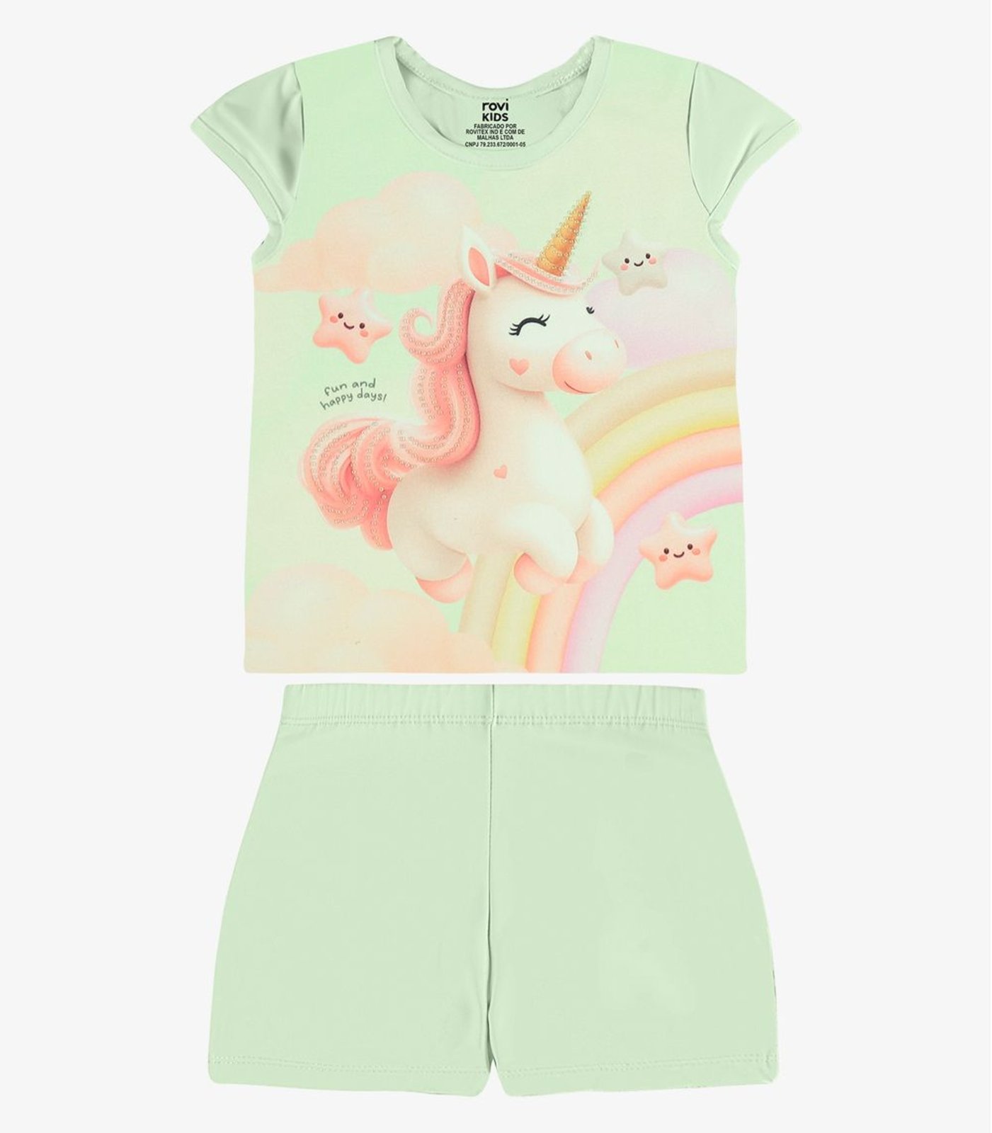 Infantil - Conjunto Blusa Com Shorts Rovi Verde