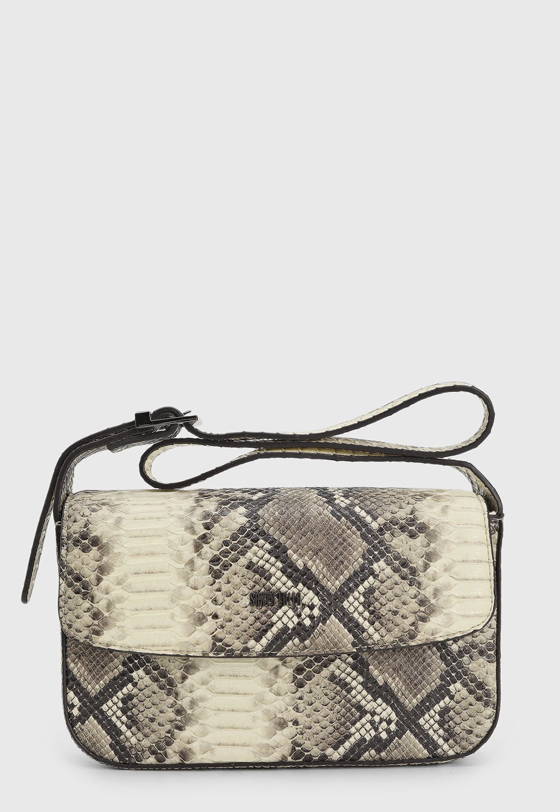Bolsa Feminina Santa Lolla Animal Print Bege e Preta