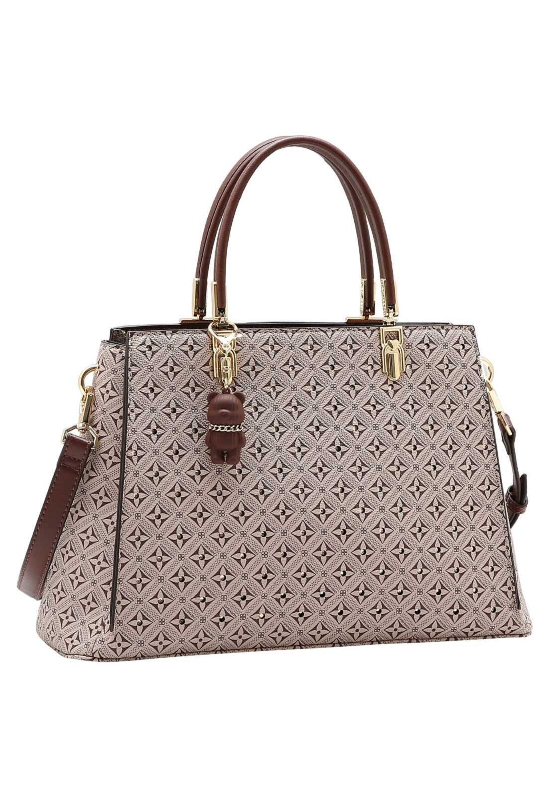 Bolsa Feminina Chenson Mão Monograma Cristal 3485747 Vinho