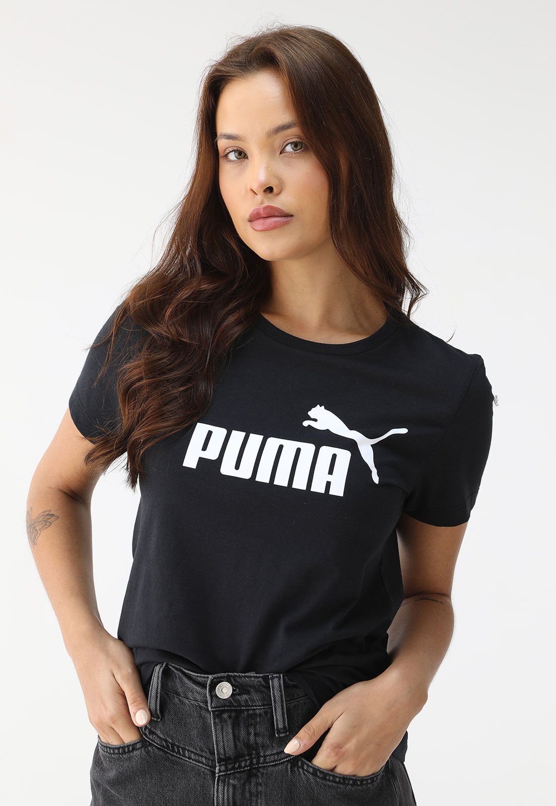 Camiseta Puma Reta Squad Small Graphic Preta