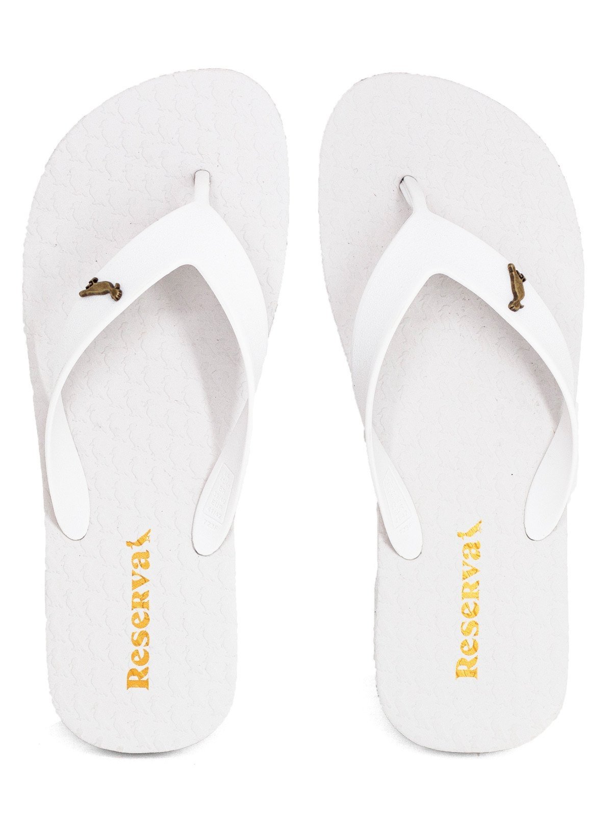 Chinelo Masculino Reserva Go Casual Confortável Borracha Premium Branco Logo