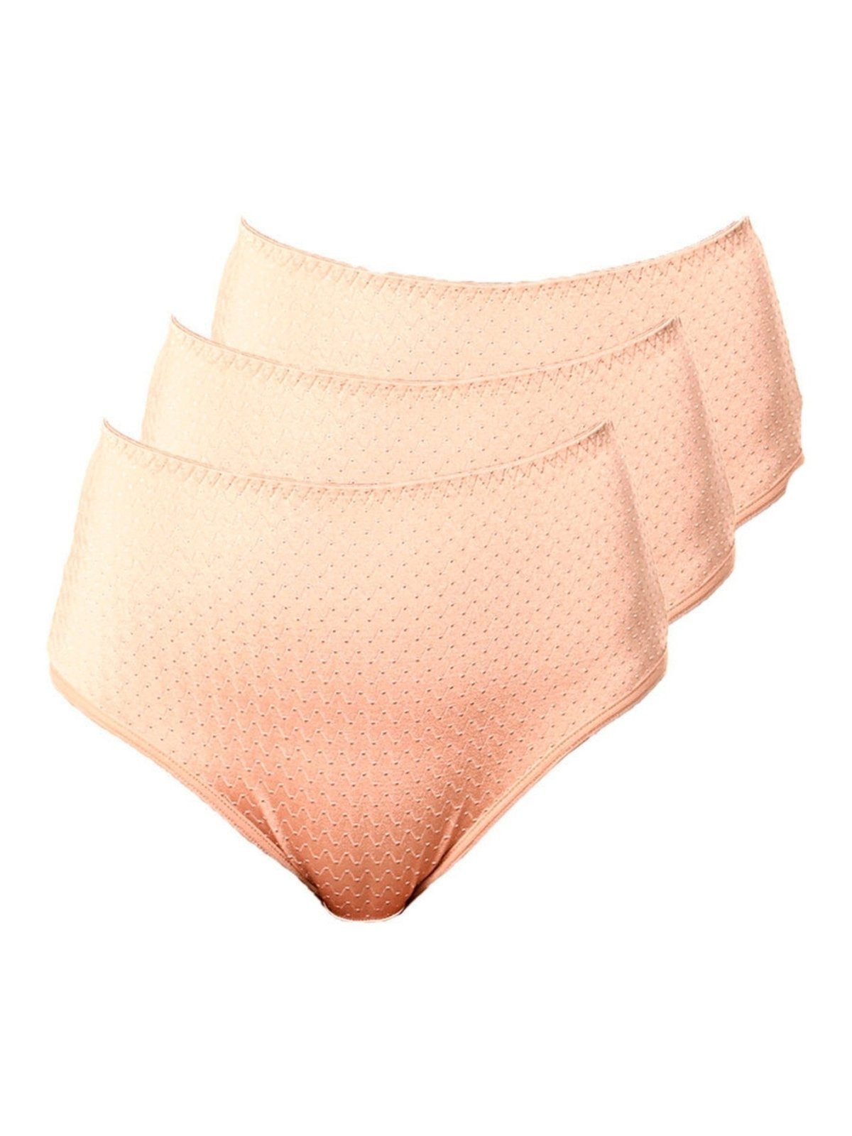 Kit com 3 Calcinhas Alta Nova Bibelô Demillus 57487 Bege
