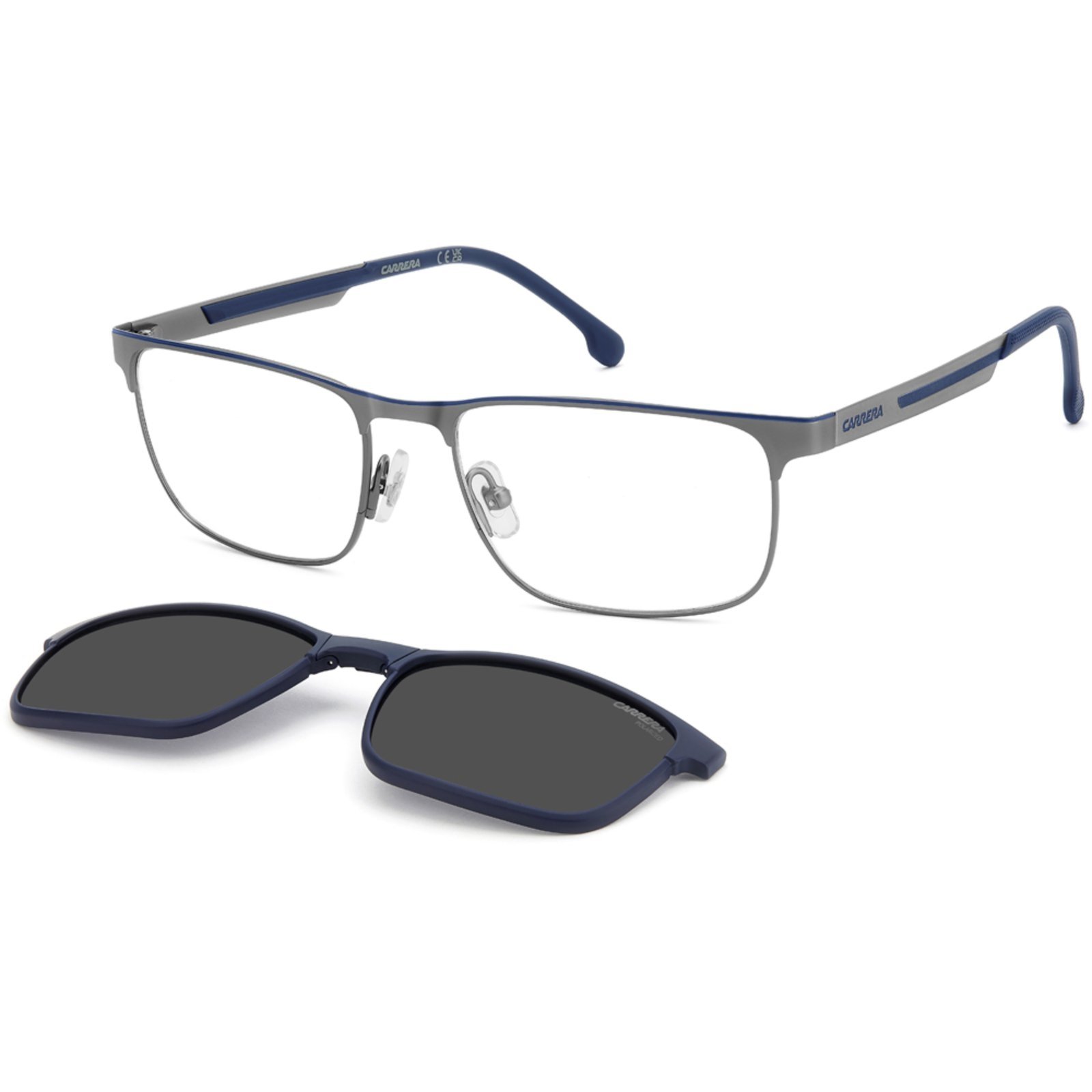 Vista 2 Óculos de Sol Carrera 8921 Clip On V6D 5719 Masculino cinza Carrera cinza