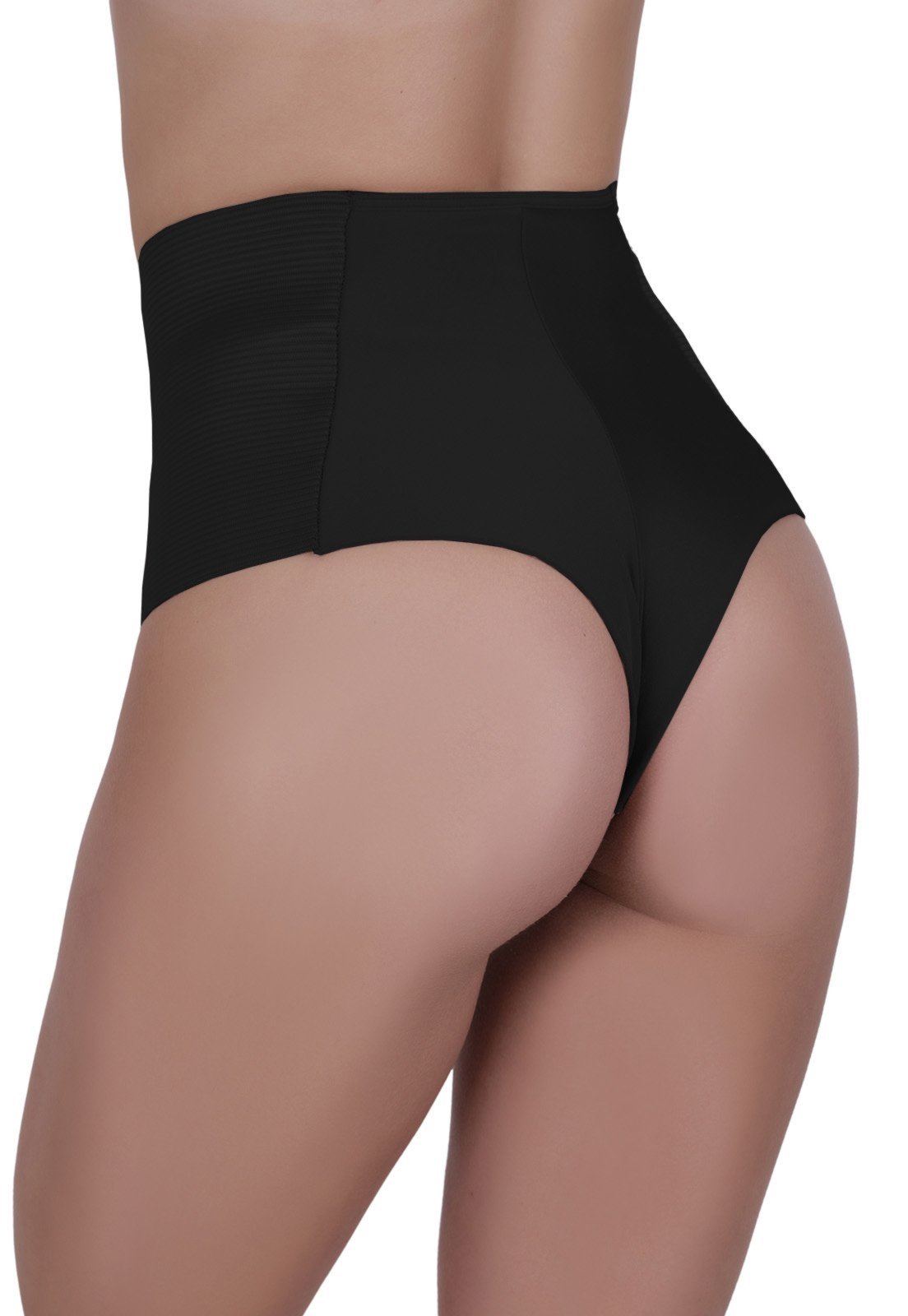 Vista 2 Calcinha Cinta Compressão Modeladora Fio Duplo Concept Lingerie preto Concept Lingerie preto