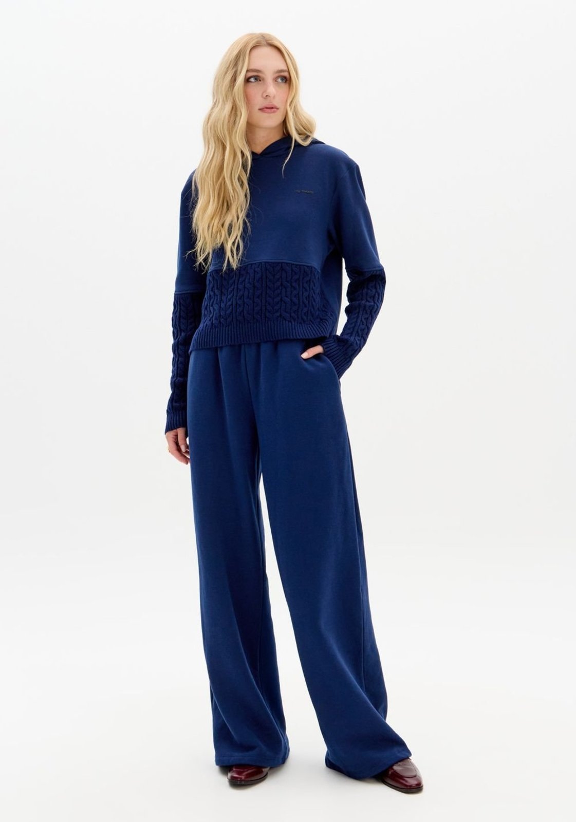 Calça Moletom Wide Leg Cintura Alta My Favorite Things