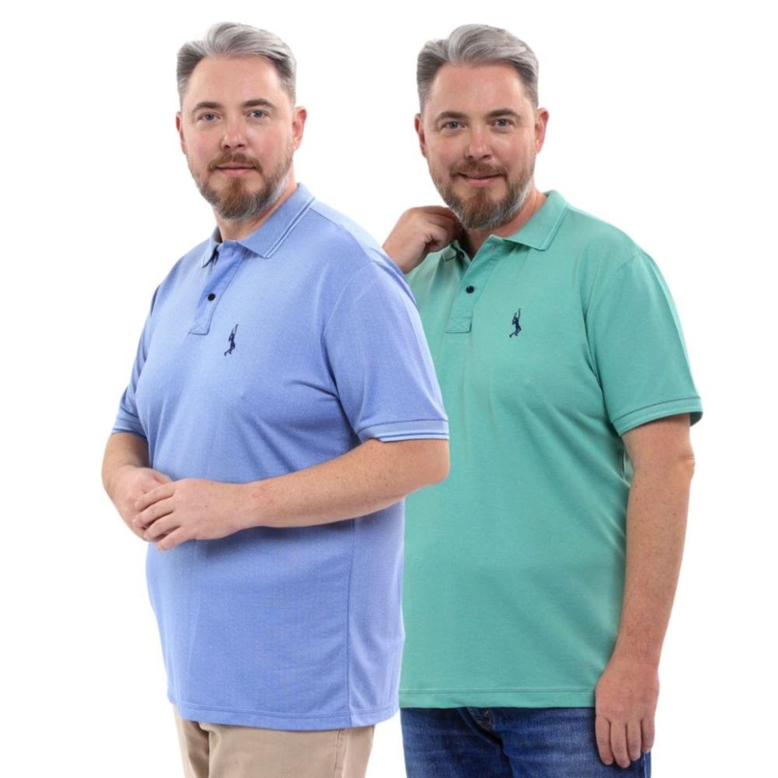 Kit 2 Camisa Polo Plus Size Tradicional Elegante Moderna