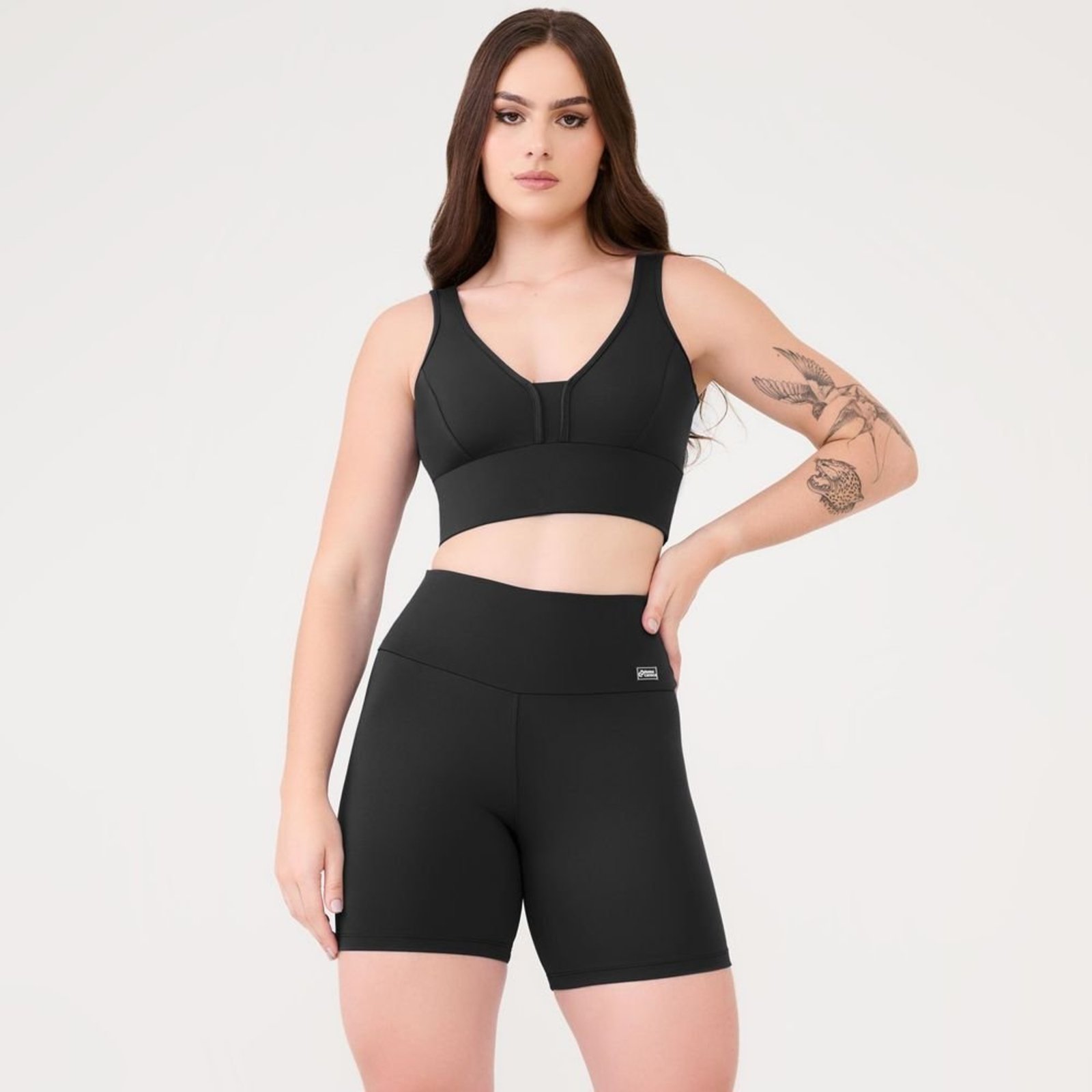 Short Basics Preto Poliamida Donna Carioca