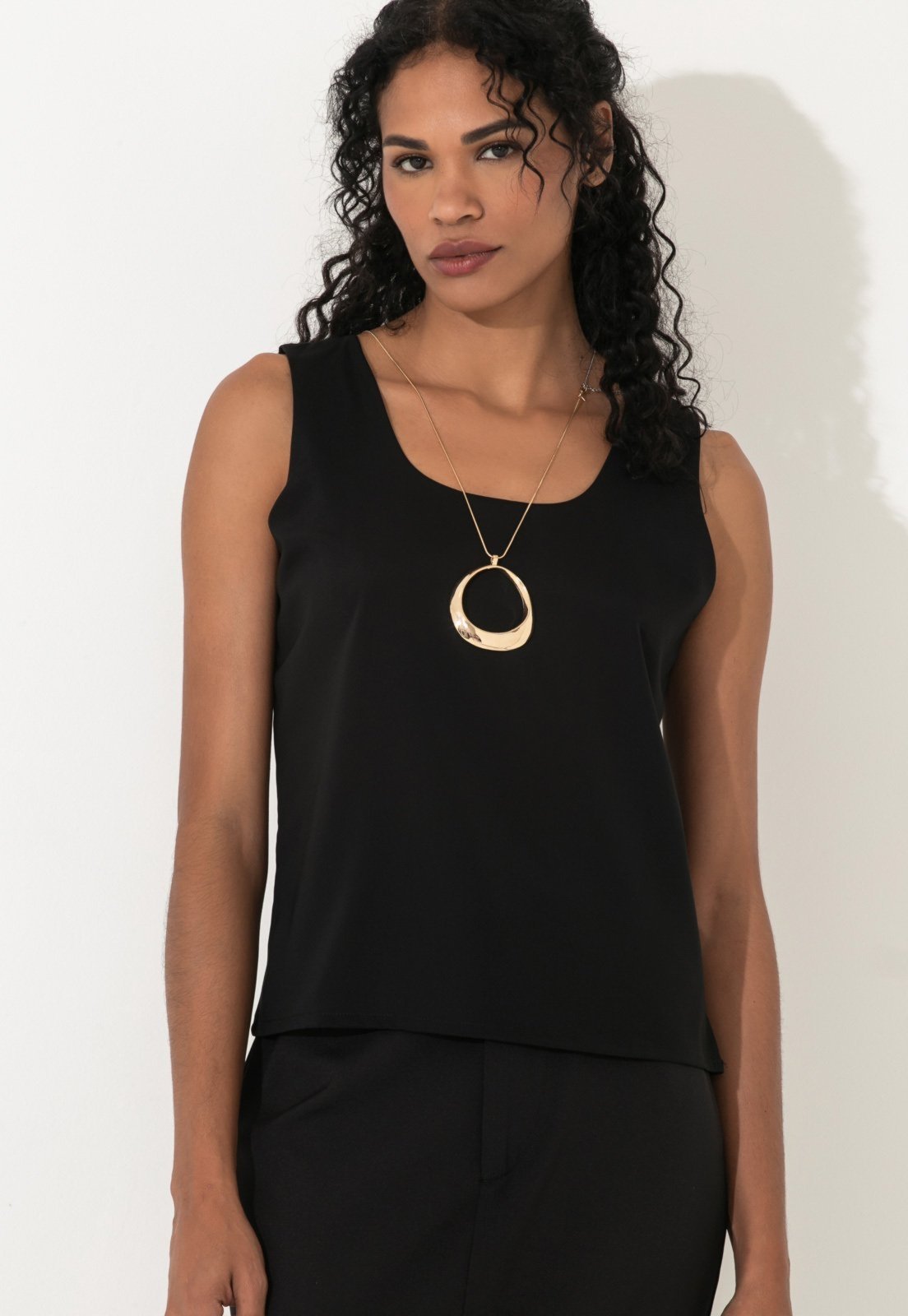Vista 2 Blusa Traymon Regata preto Traymon preto
