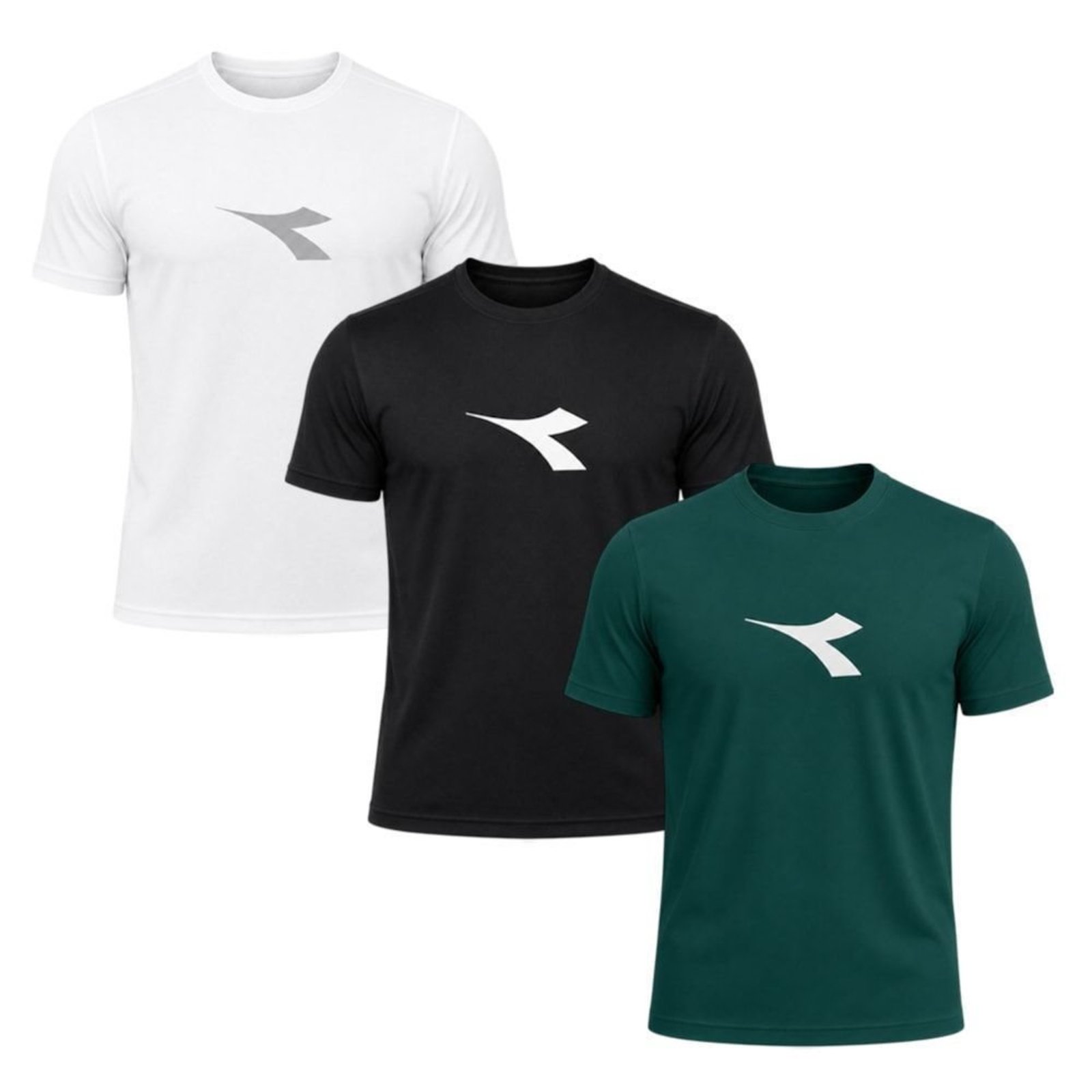Kit 3 Camisetas Diadora Big Logo Masculino - Branco - Diadora