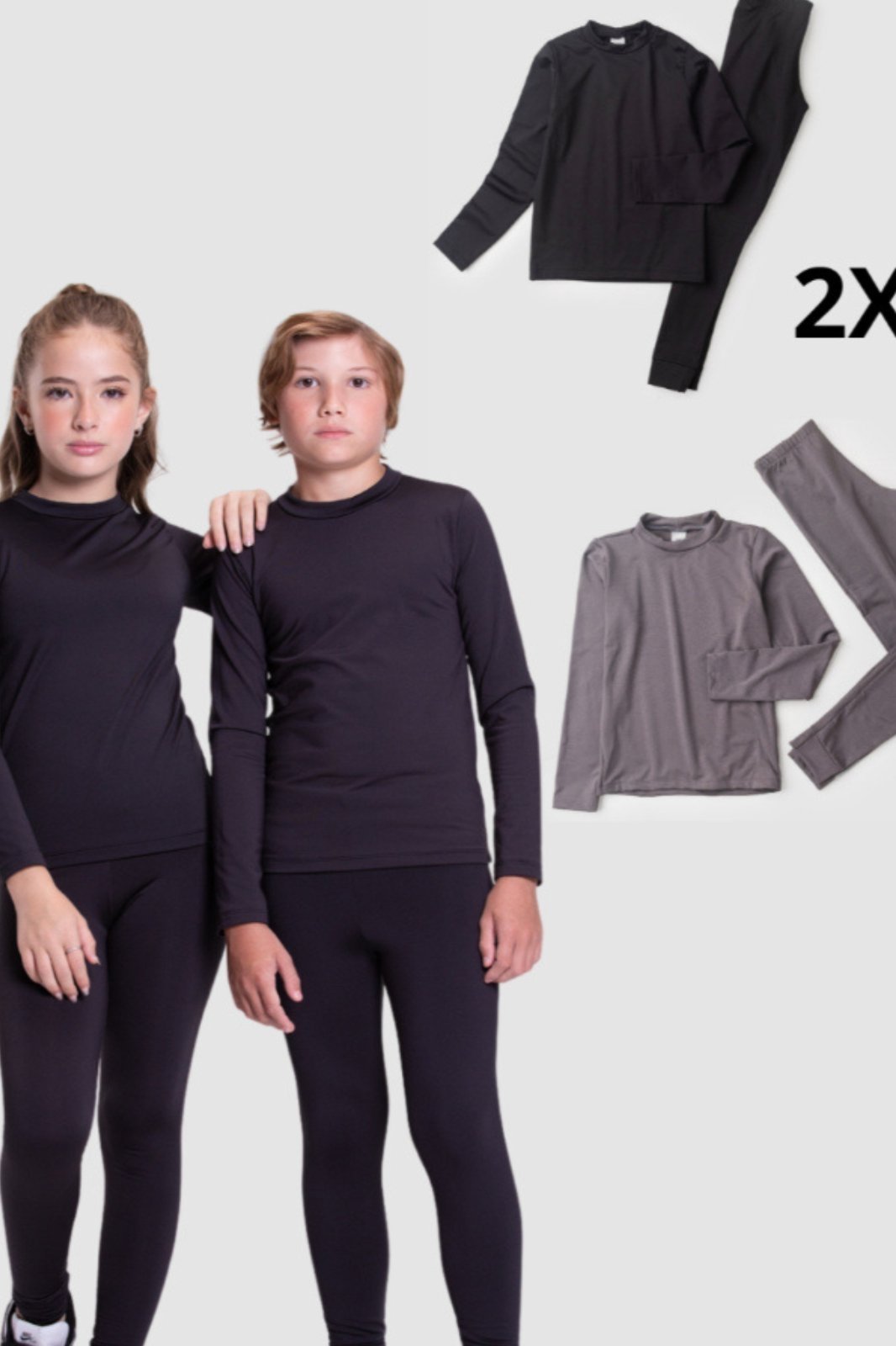Infantil - Kit 2 Conjuntos Térmicos Unissex