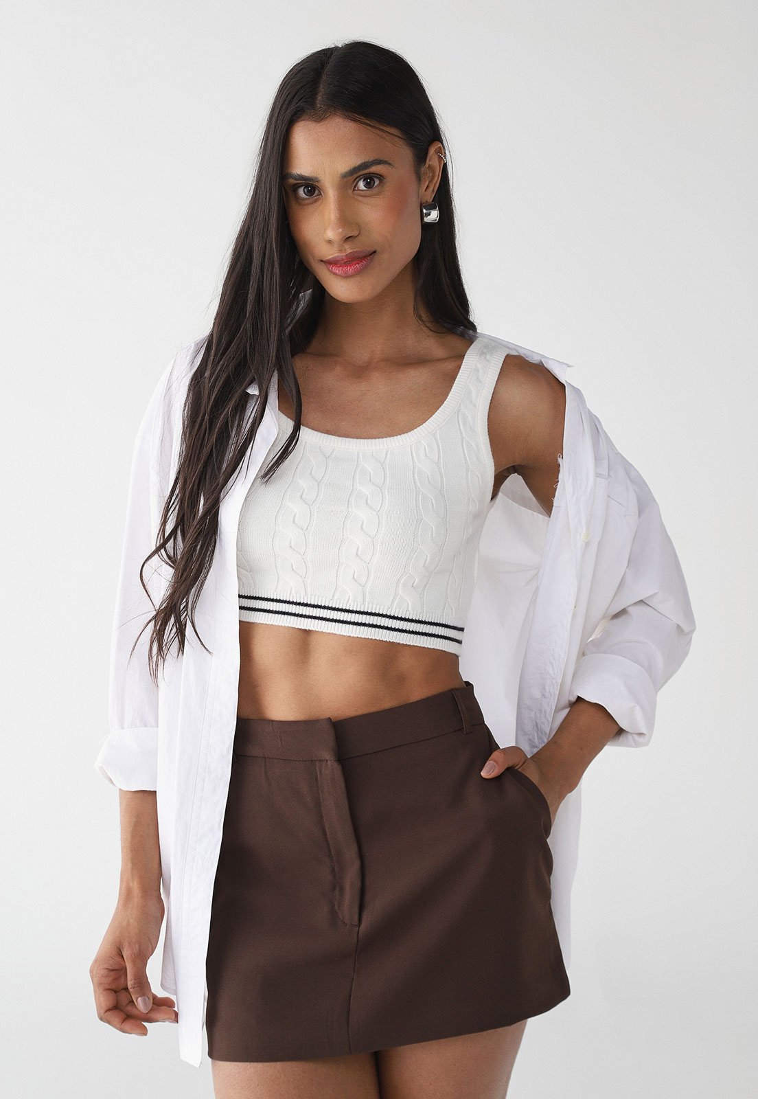 Vista 2 Top Tricot Fila Slim Uc Basic Off-White off-white white Fila off-white white