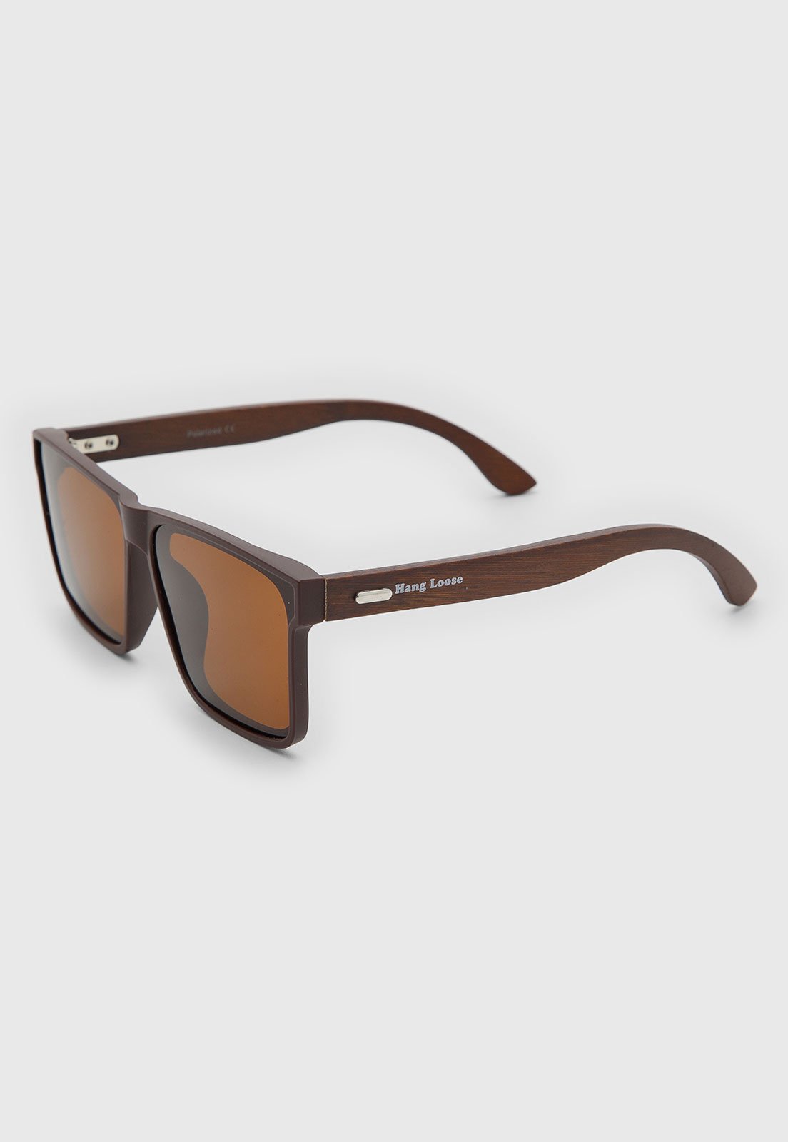 Óculos de Sol Hang Loose Quadrado Marrom