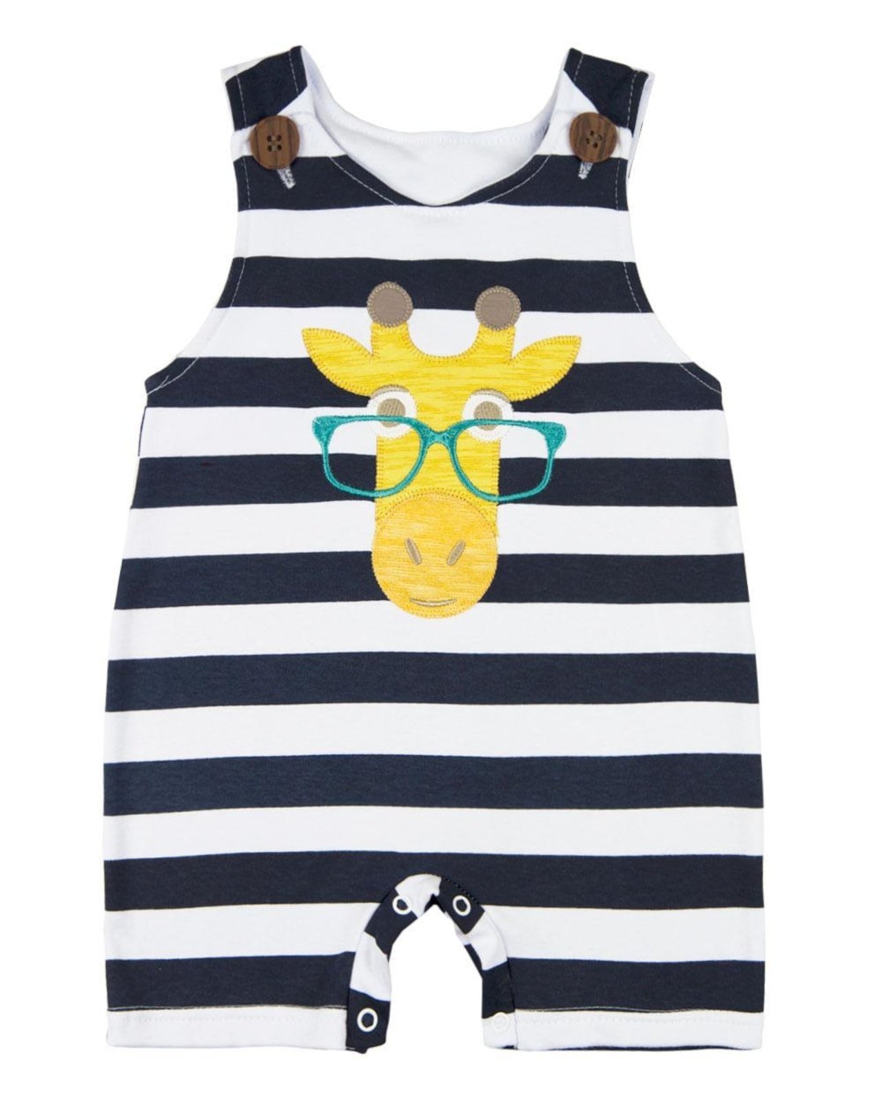 Infantil – Macacão Romper Menino Sem Mangas Verão Listrado Marinho