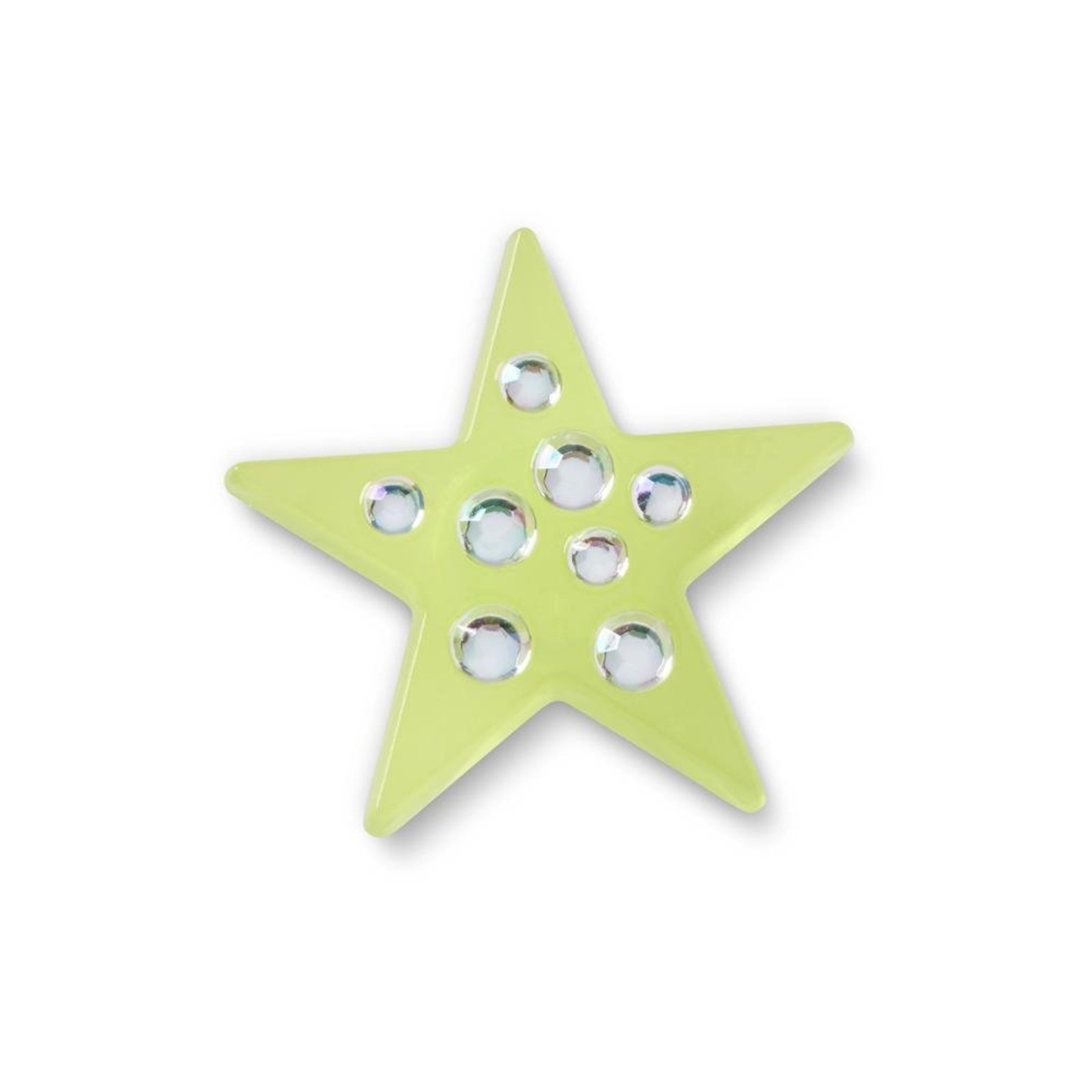 Infantil - Jibbitz™ Estrela Verde Com Gemas Único Branco