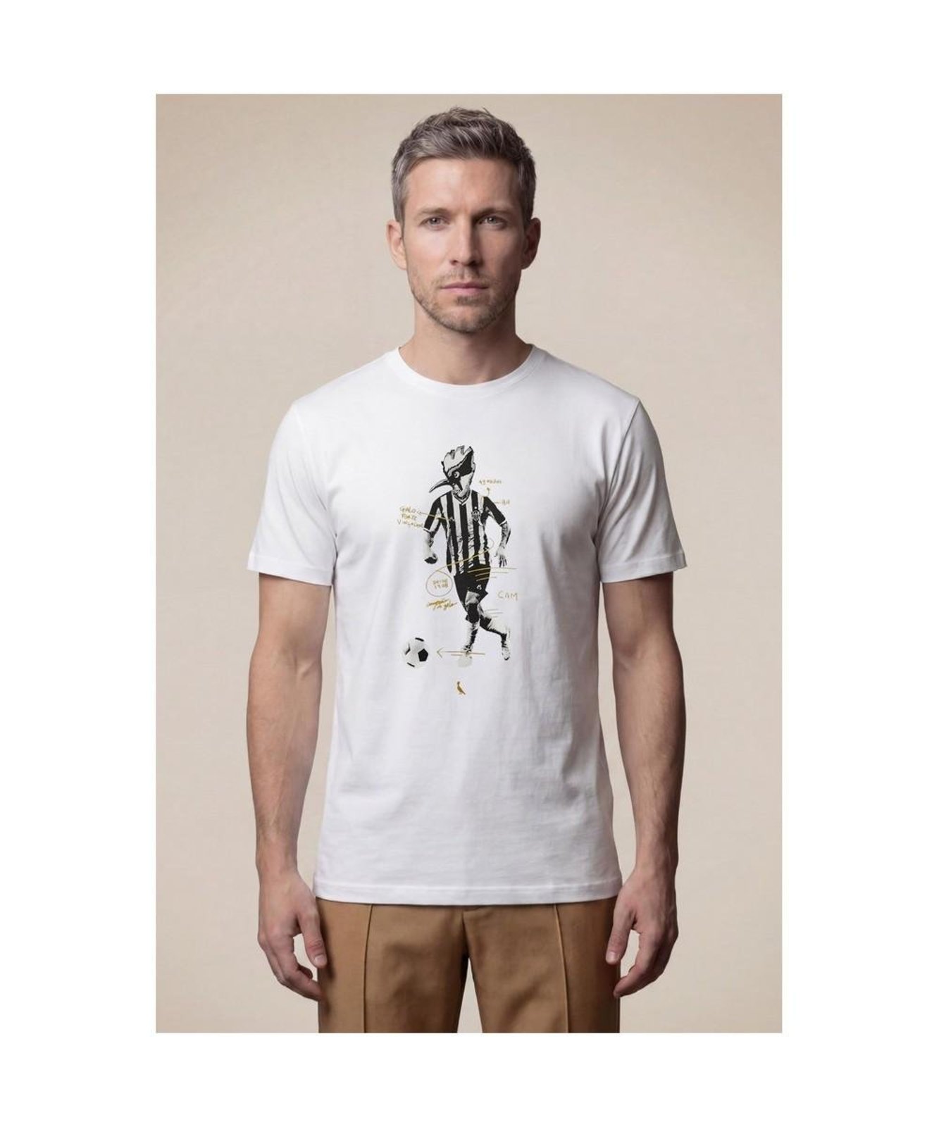 Camiseta Estampada Pica Pau Jogador Galo Reserva