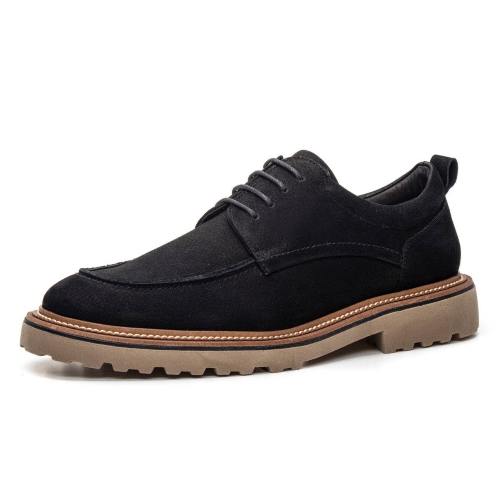 Sapato Derby Joss com Cadarço Original Coronello Preto em Couro