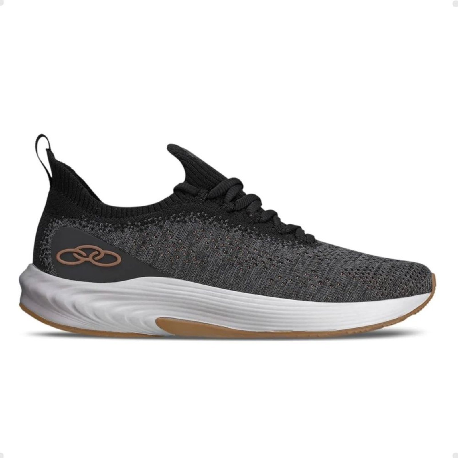 Vista 2 Tênis Running Feminino Olympikus Essential 3 Preto cinza OLYMPIKUS cinza