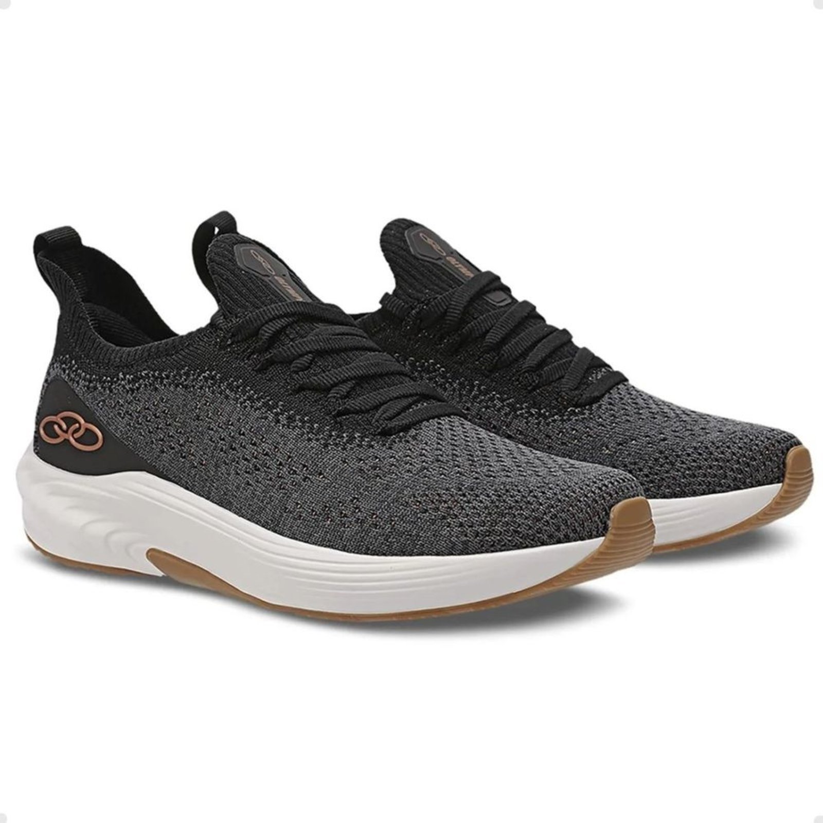 Vista 3 Tênis Running Feminino Olympikus Essential 3 Preto cinza OLYMPIKUS cinza