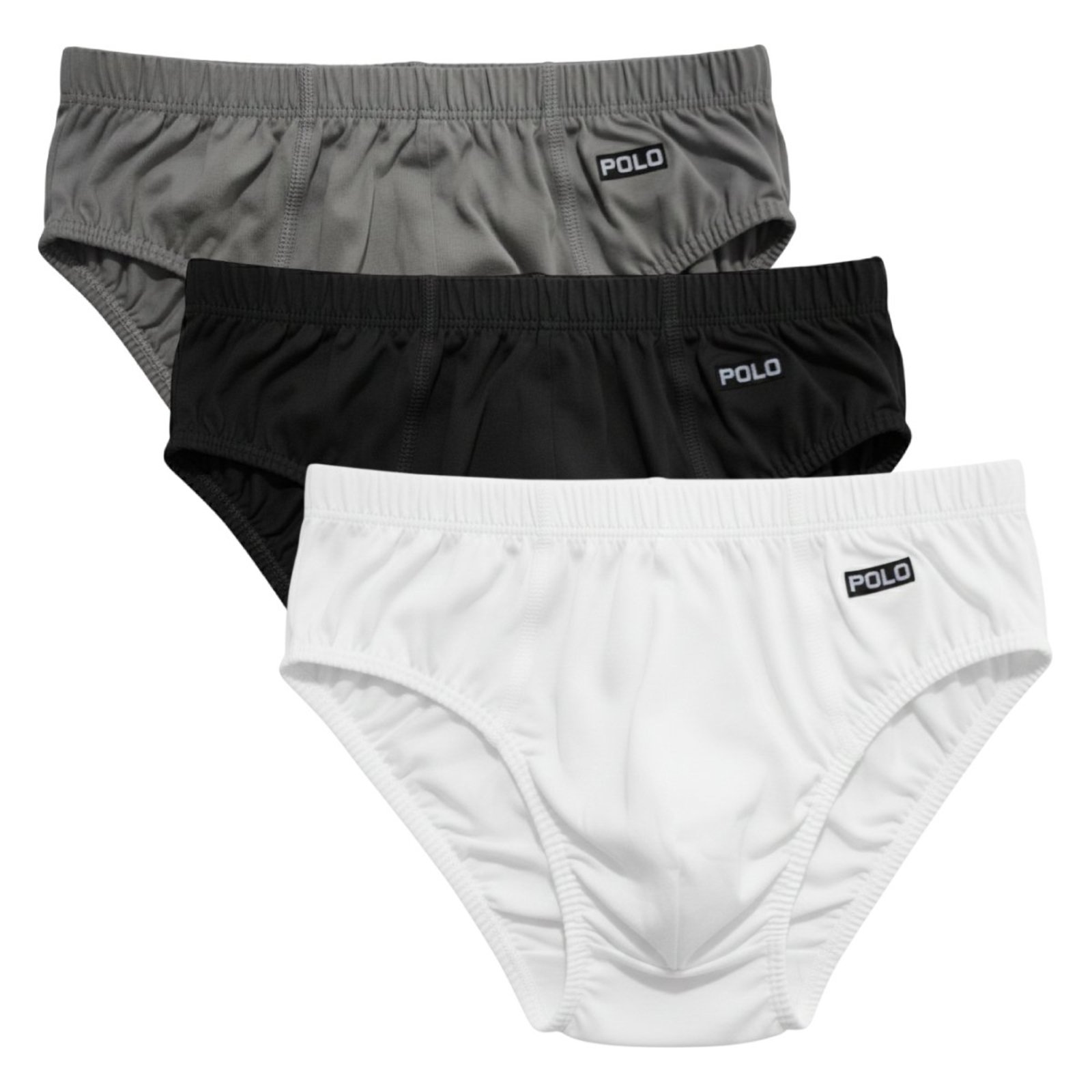 Kit 3 Cuecas Slip Polo Star Algodão Confort Sortida