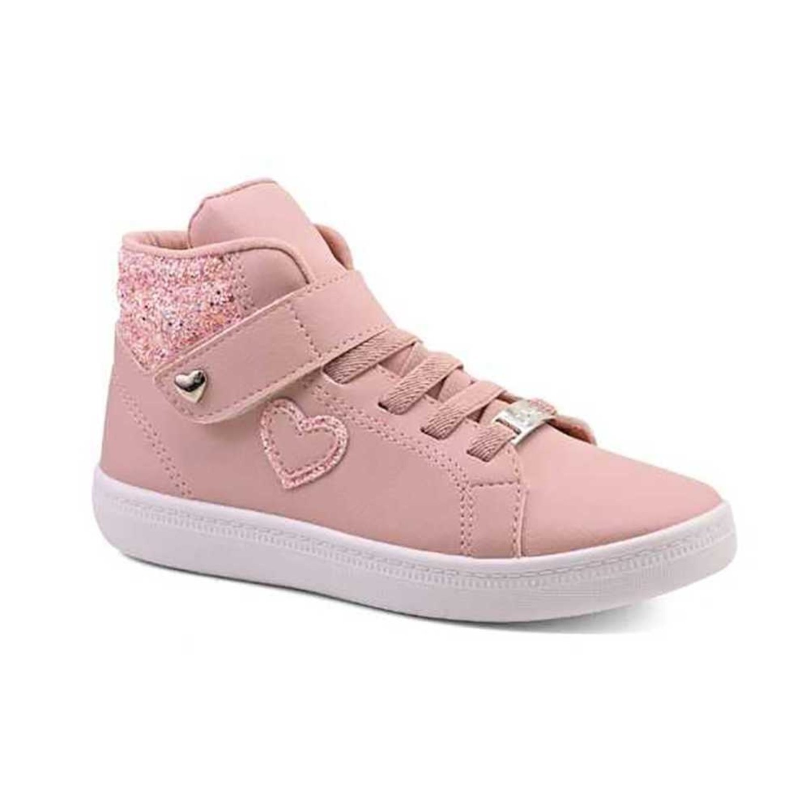 Vista 2 Infantil - Tênis Menina Izalu Botinha Casual Corações off-white Izalu off-white