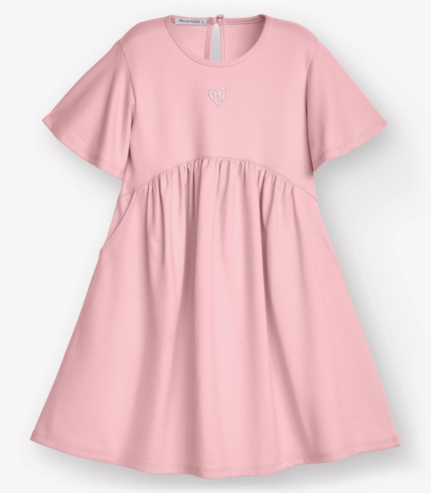 Infantil - Vestido Moletinho Denim Menina Trick Nick Rosa