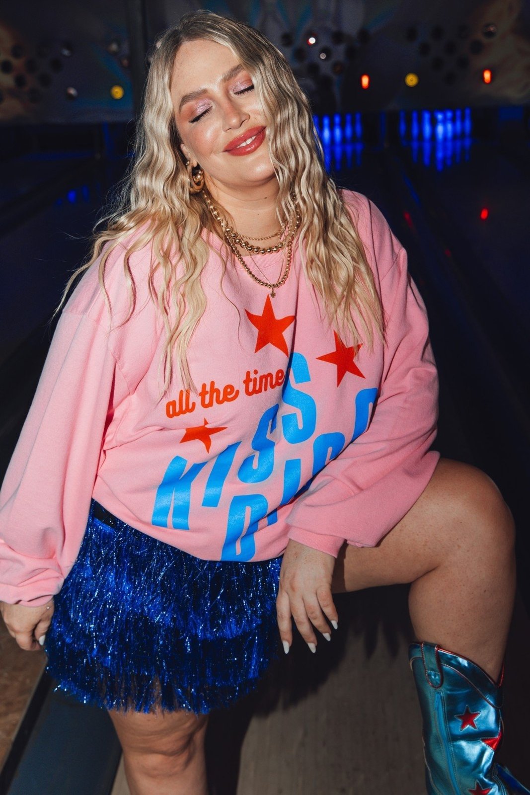 Casaco De Moletom Rosa Kiss Disco marinaegabriella