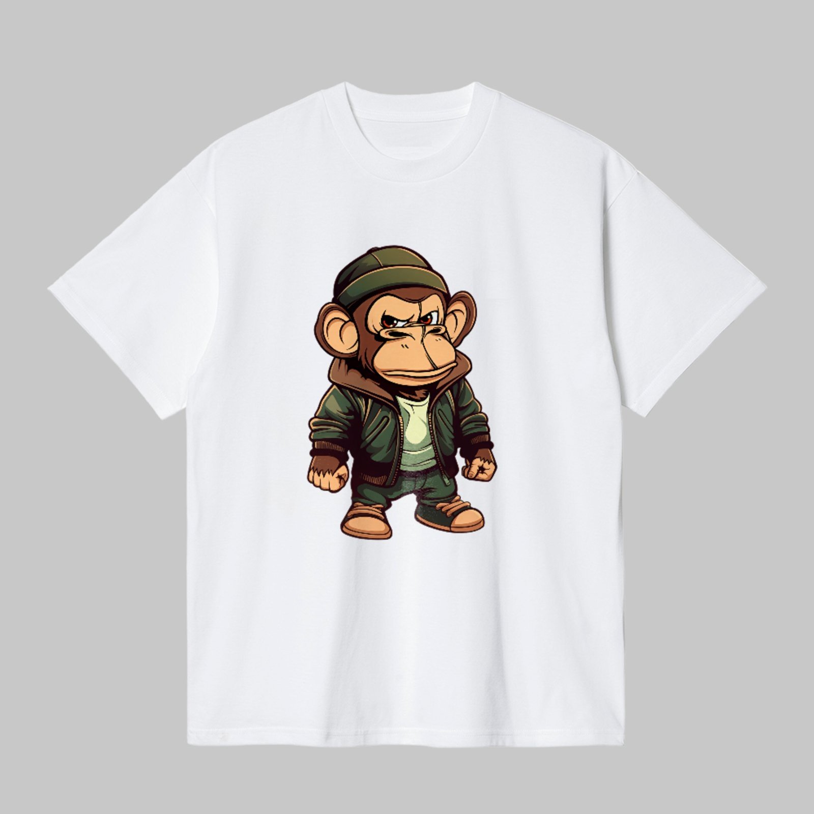 Camiseta Básica Monkey Street Style Urban Unissex Branco
