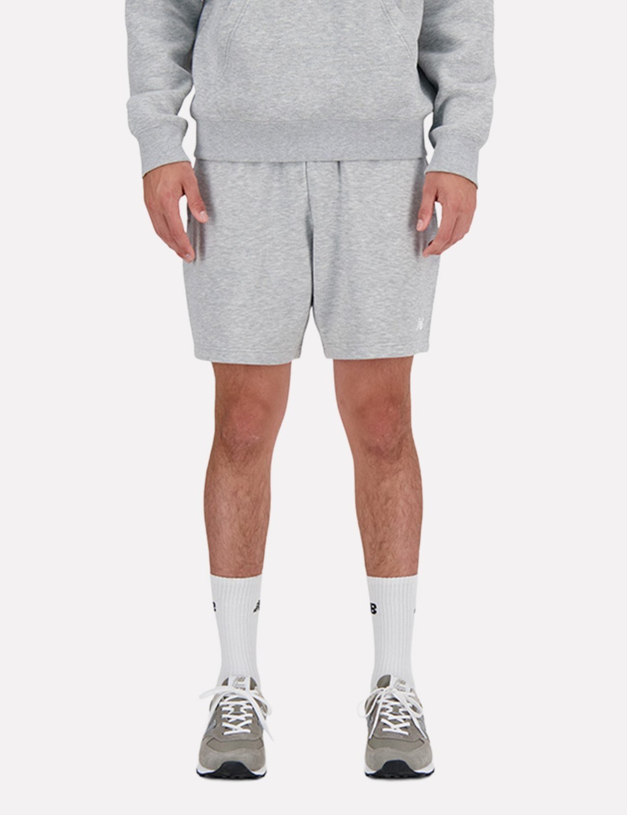 Bermuda New Balance Masculina Regular Essentials Cinza Mescla