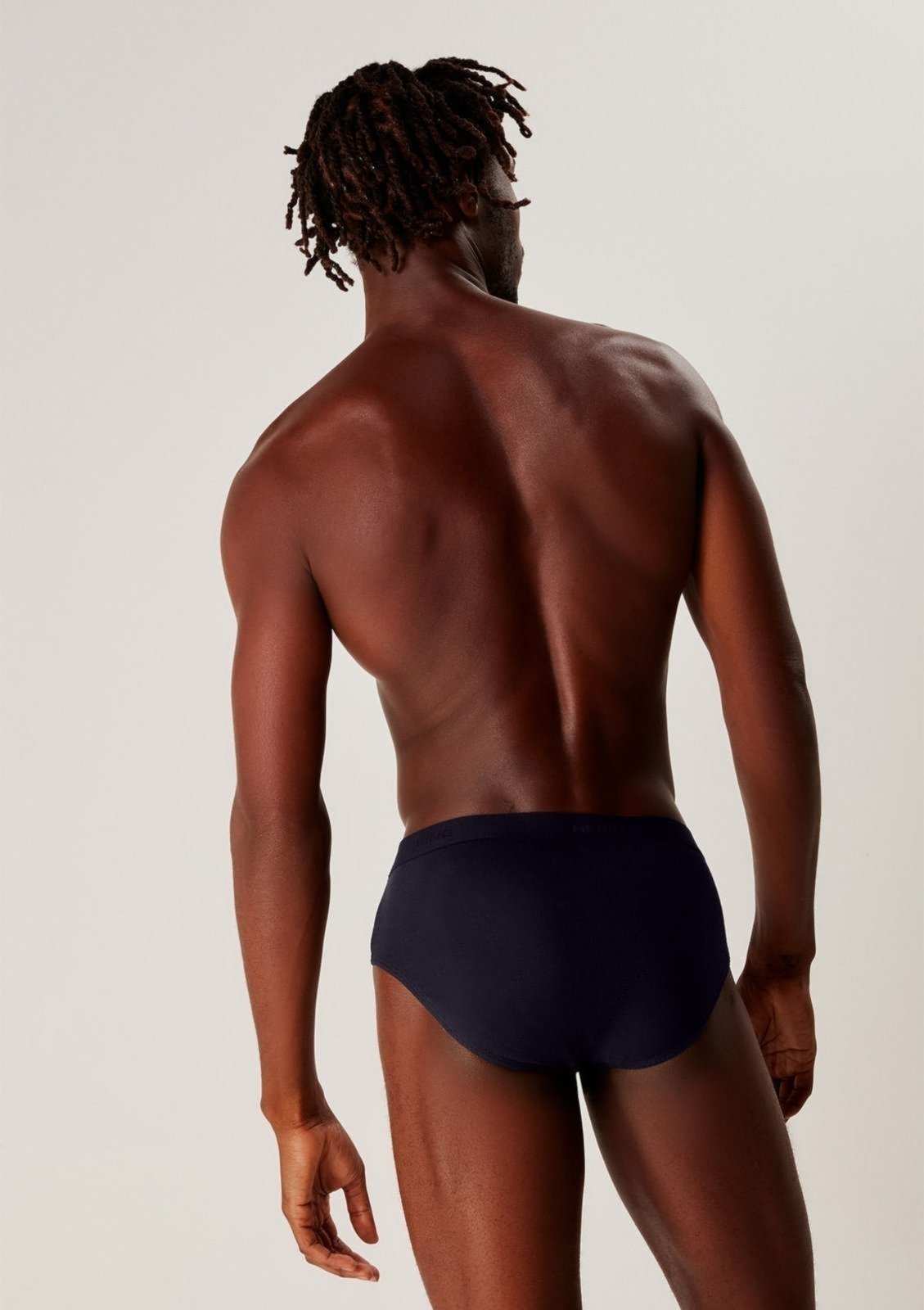 Vista 3 Cueca Slip Em Algodão Com Elástico Personalizado Hering azul Hering azul