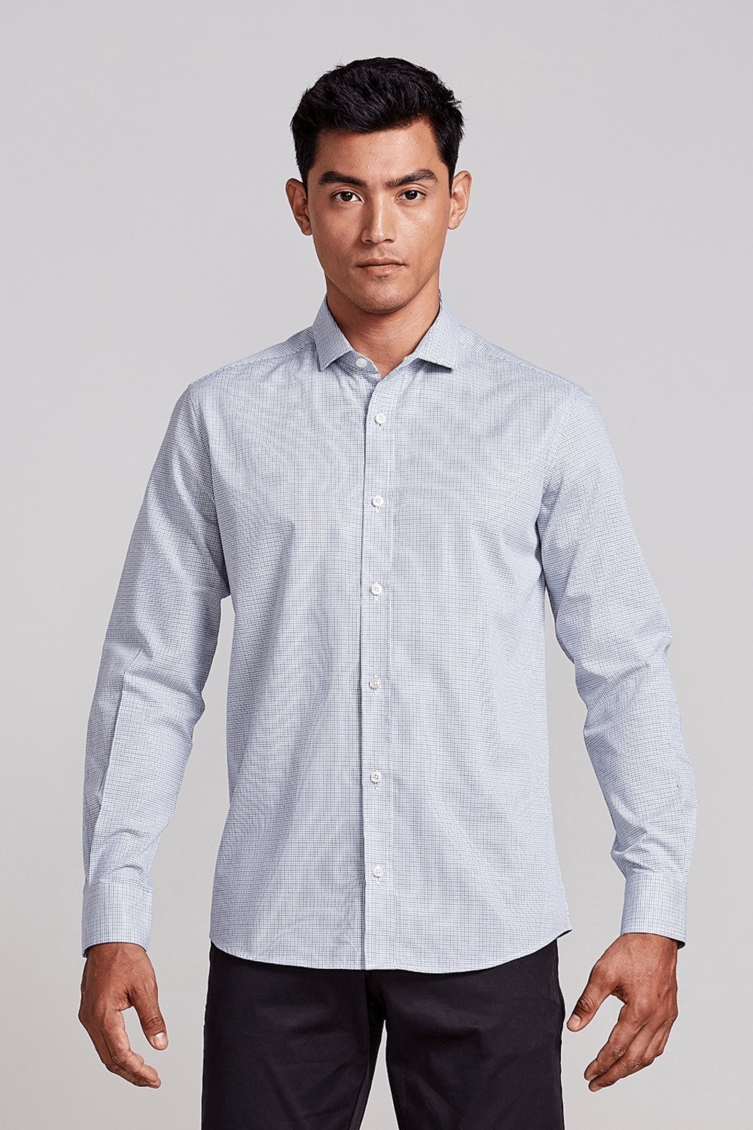 HIGHSTIL Camisa Algodão Egípcio Slim Fit Listrada - Azul