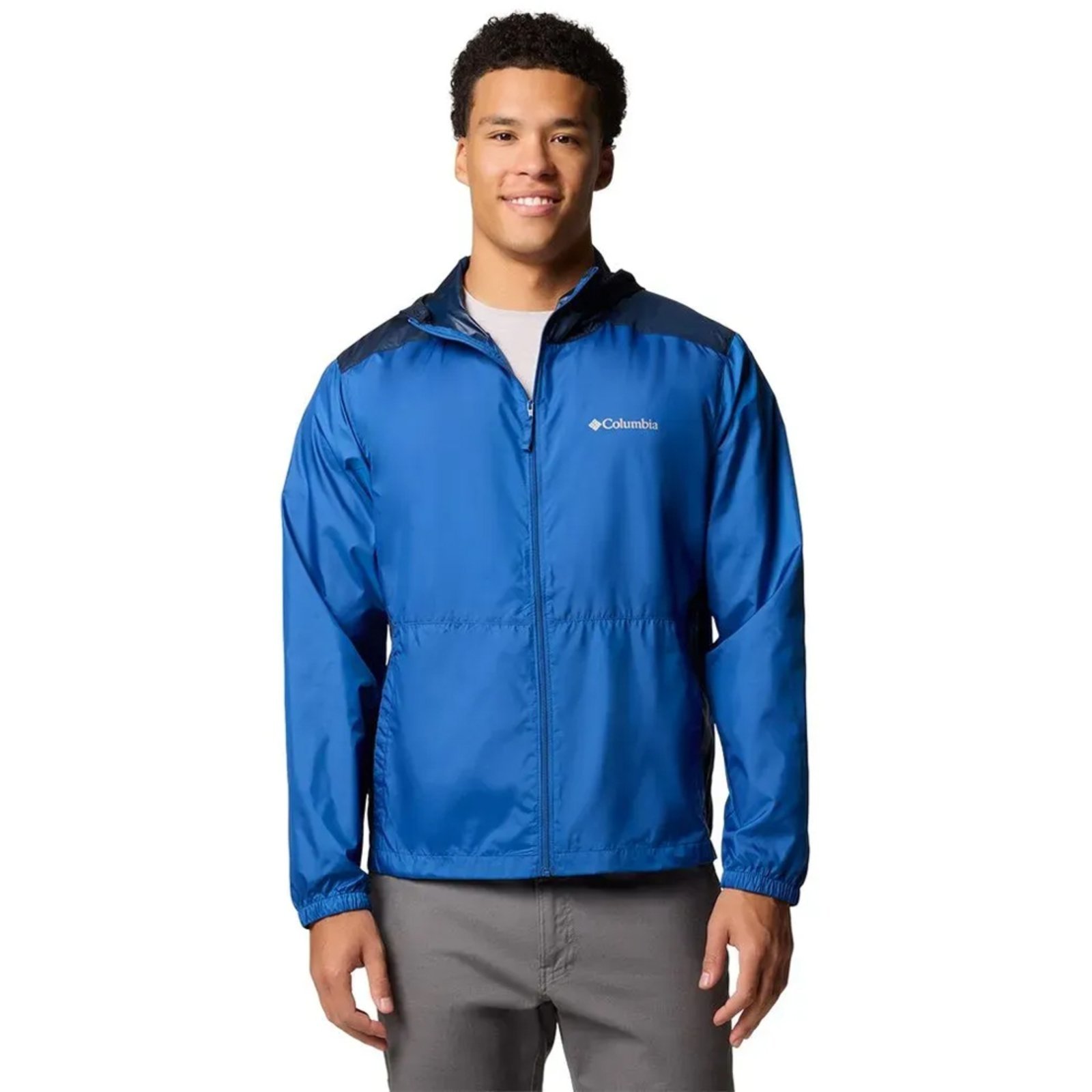 Jaqueta Columbia Discovery Loop Windbreaker Azul Masculino