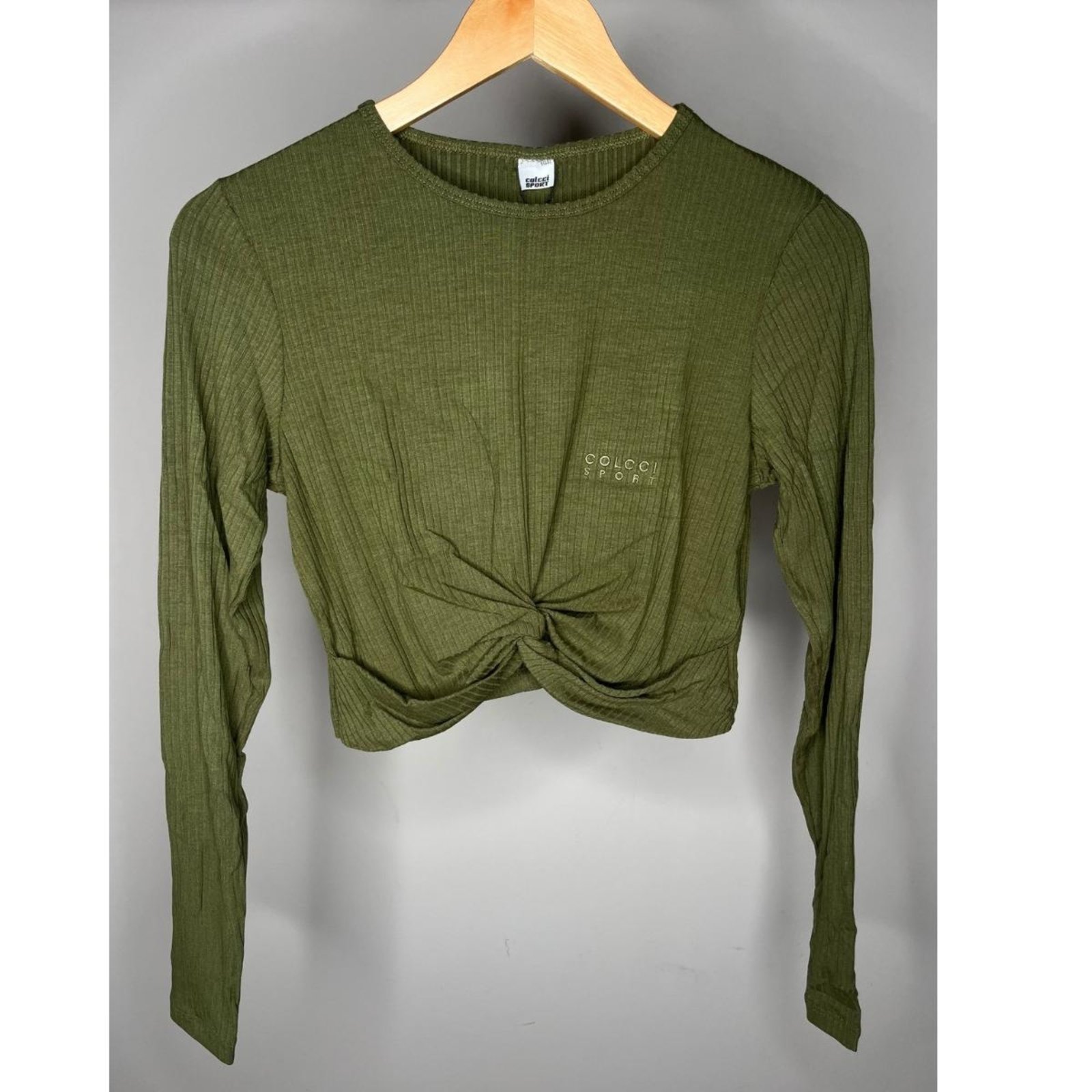 Blusa Colcci Sport Canelada Slim Verde