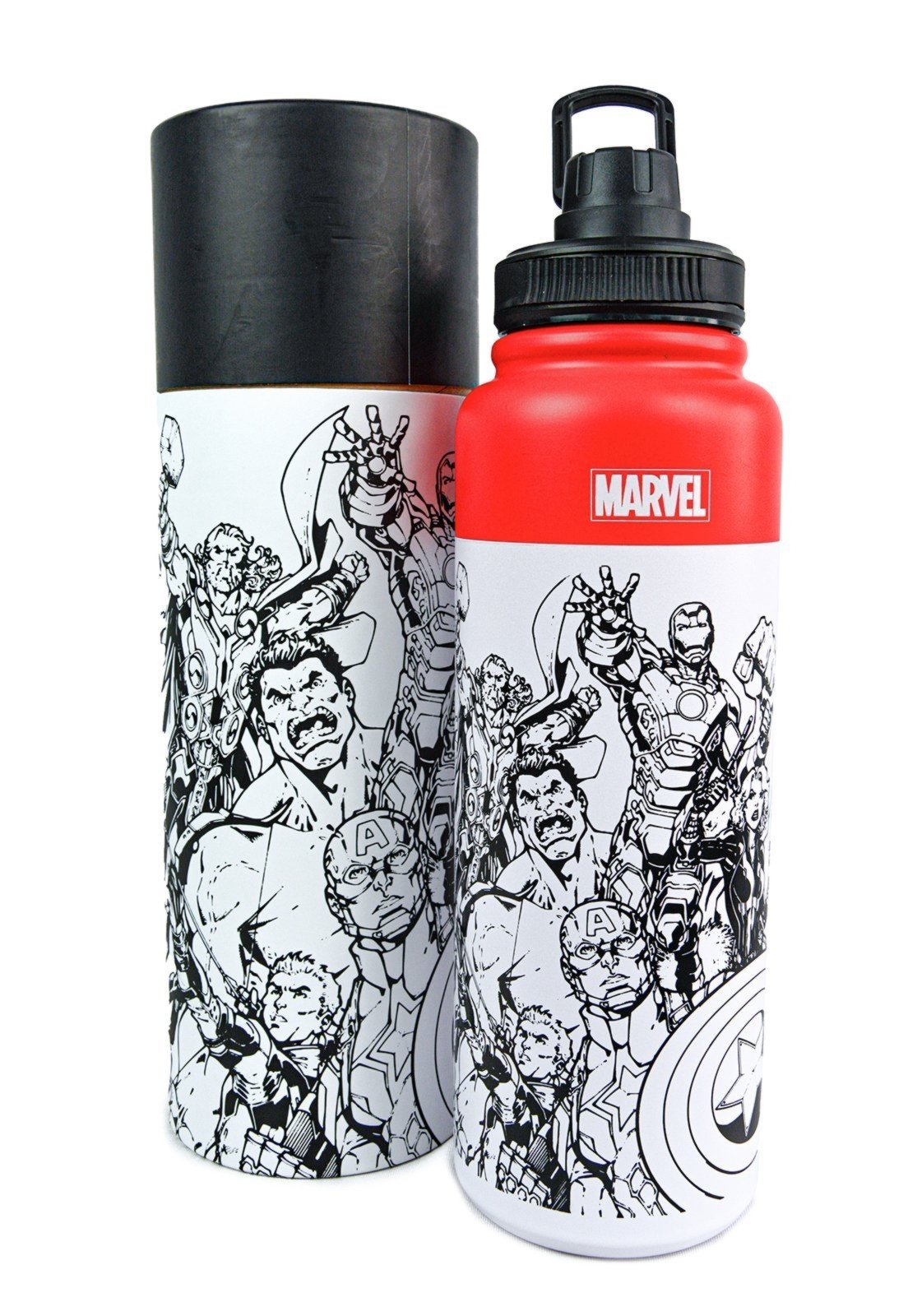 Garrafa Térmica Inox 1 Litro Marvel Vingadores Resistente Avengers