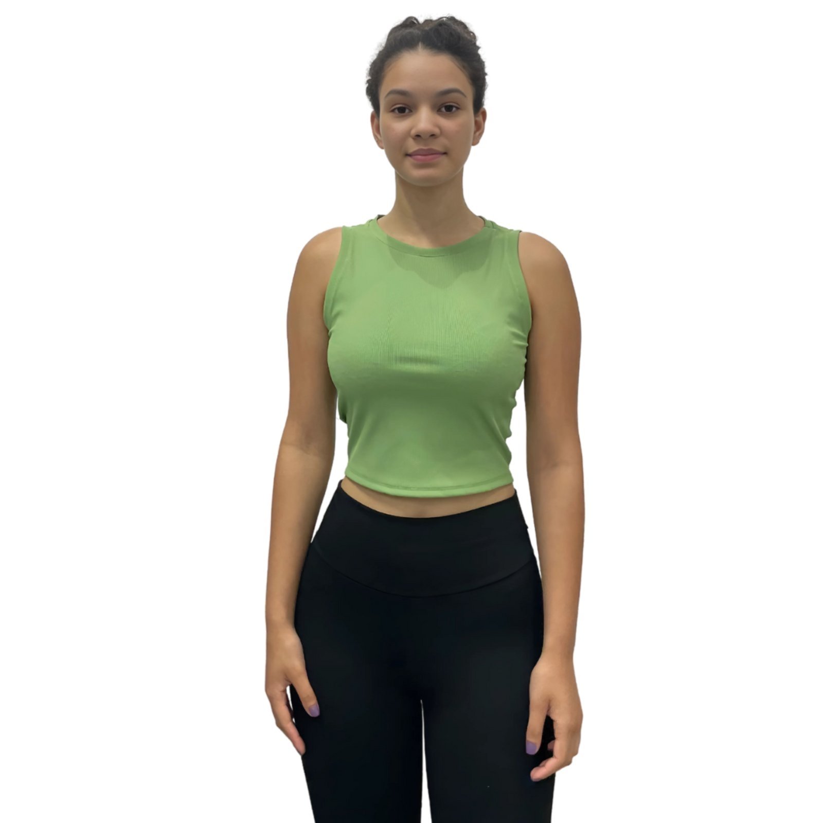 Top Cropped Justo Gola Redonda Flor De Lis
