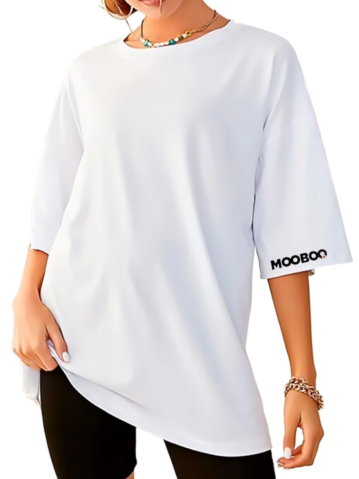 Camiseta Grande Blusa Academia Fitness Feminina Oversized Camisa streetwear Over Lisa Branca Branco