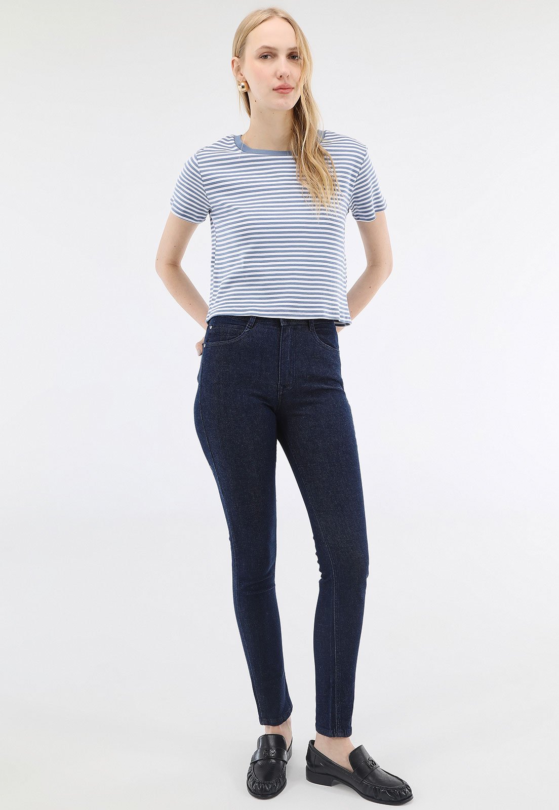 Vista 3 Calça Jeans Lez a Lez Skinny Pocket azul Lez a Lez azul
