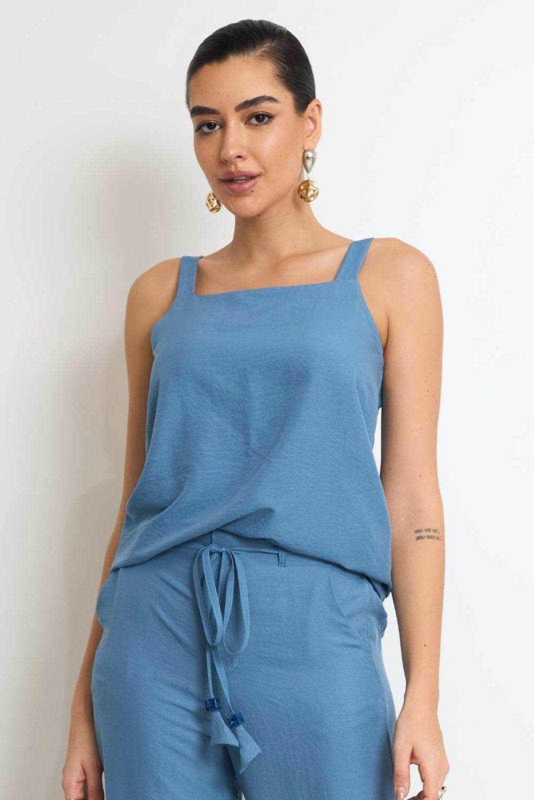 Regata Vanibele Crepe Azul