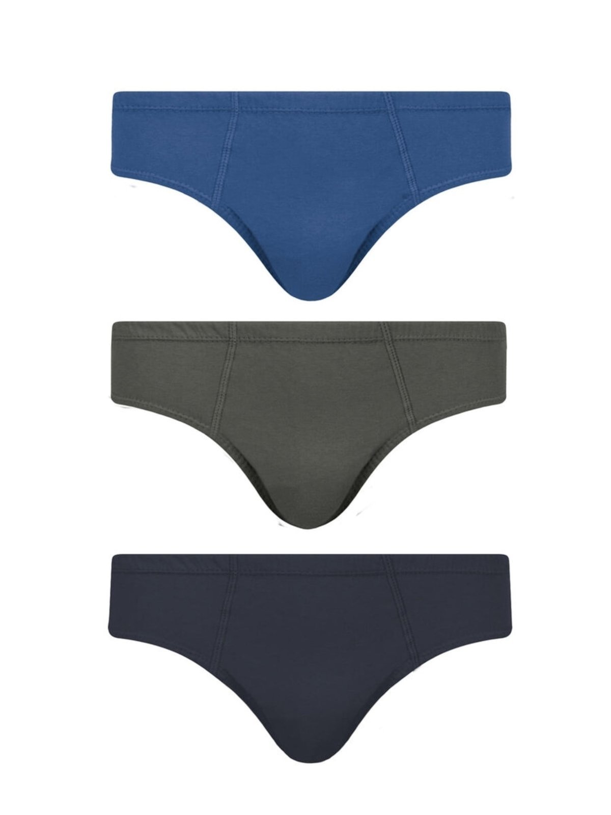 Vista 2 Kit com 3 Cuecas Slip Selene 1 azul marinho SELENE azul marinho