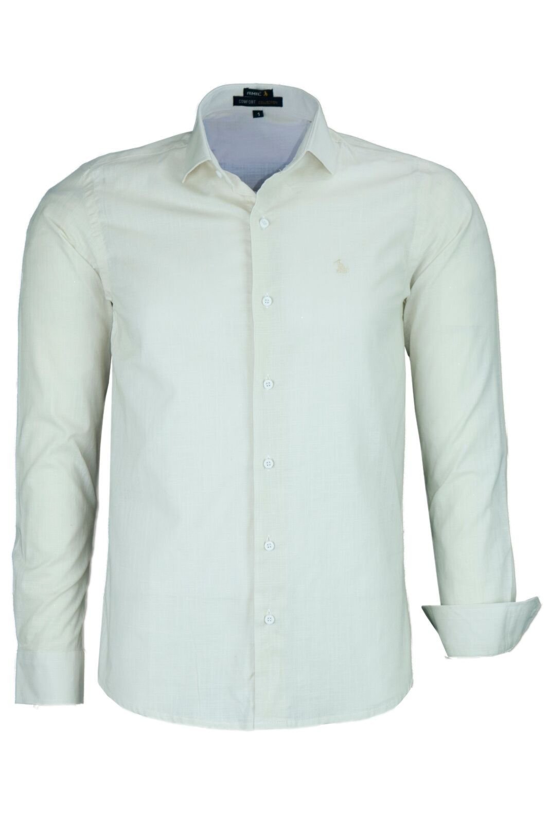 Camisa Social Masculina Sem Bolso Algodão Linho Comfort 1729