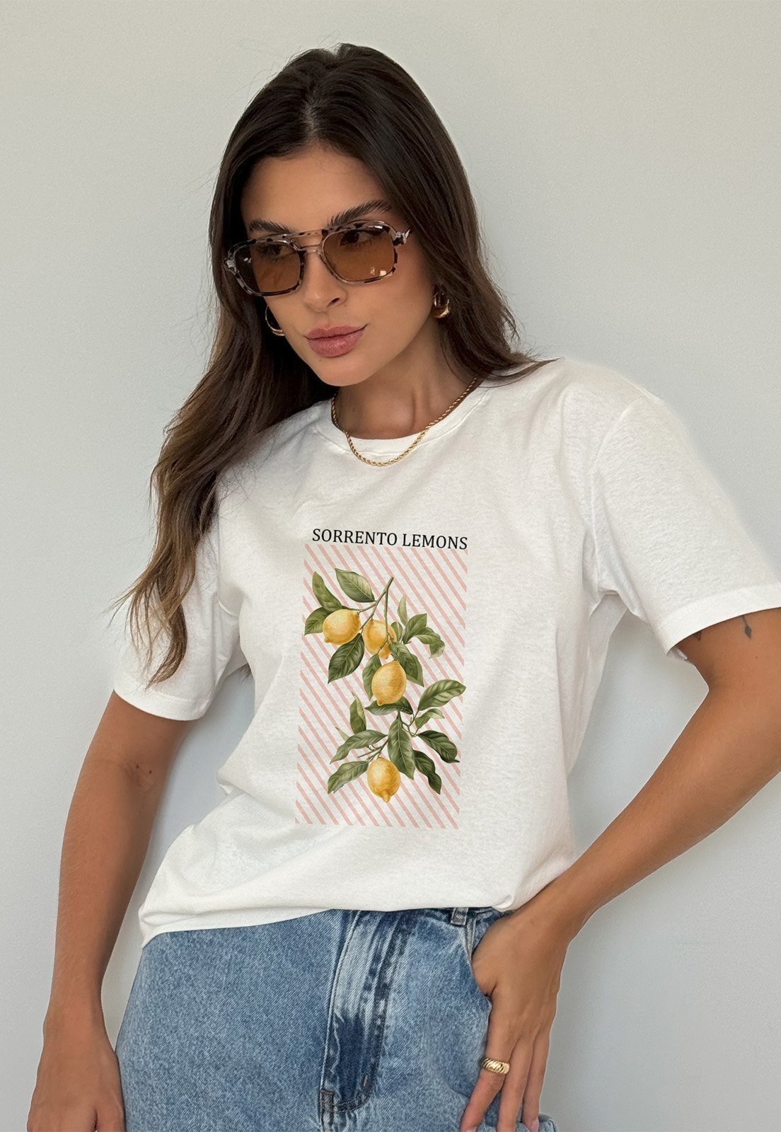 Camiseta Cianitas Off Estampa Sorrento Lemons