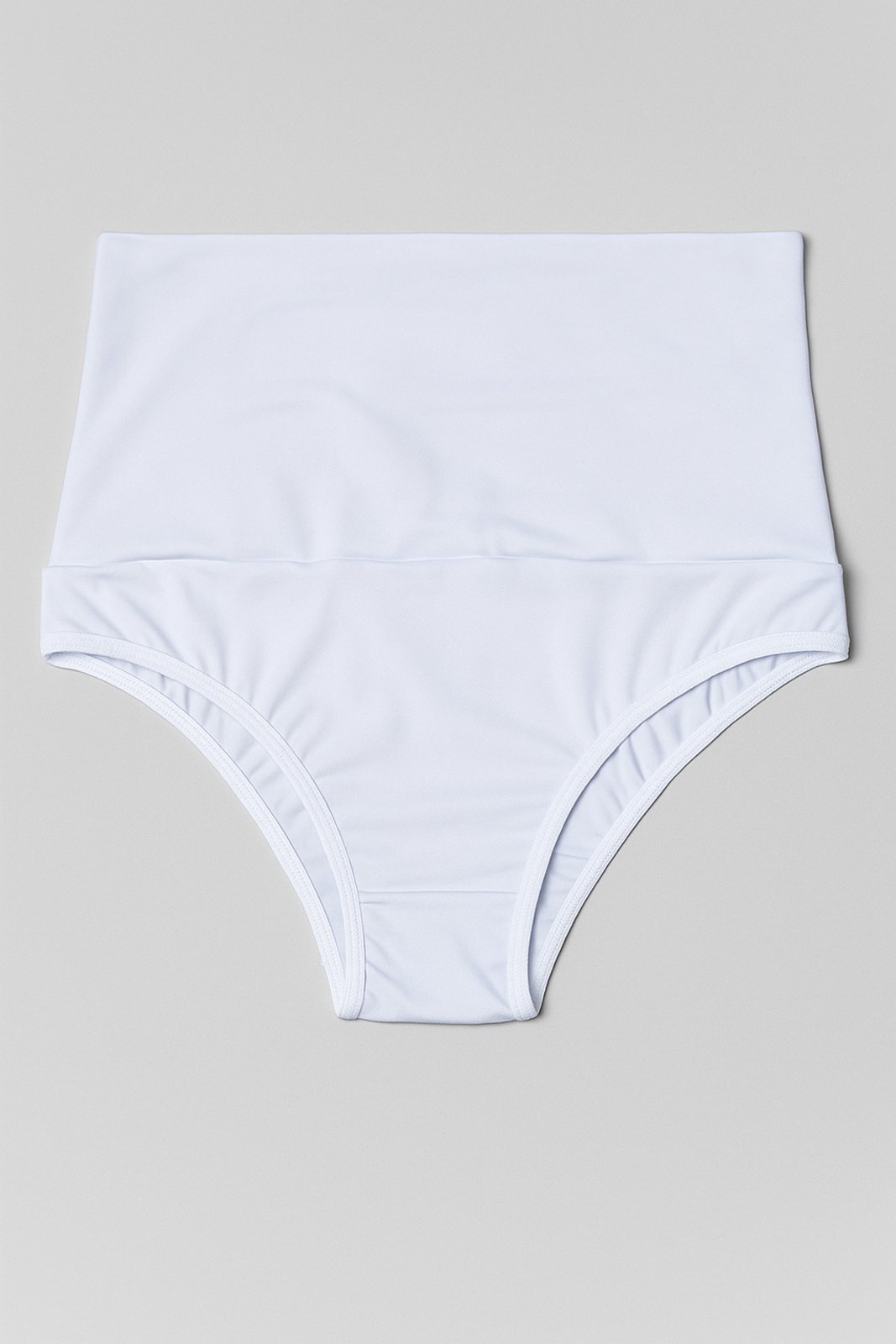 Vista 2 Cinta Vekyo Alta Suplex Compressão Cós Duplo Feminina ós-Parto Não Enrola 15 cm Rosa branco rosa VEKYO branco rosa