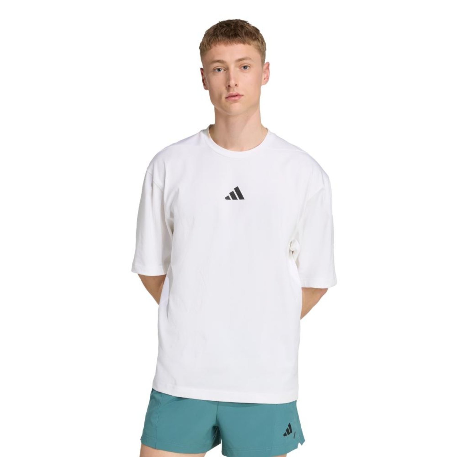 Camiseta de treino de tamanho oversized PrimeLift adidas Performance Branco