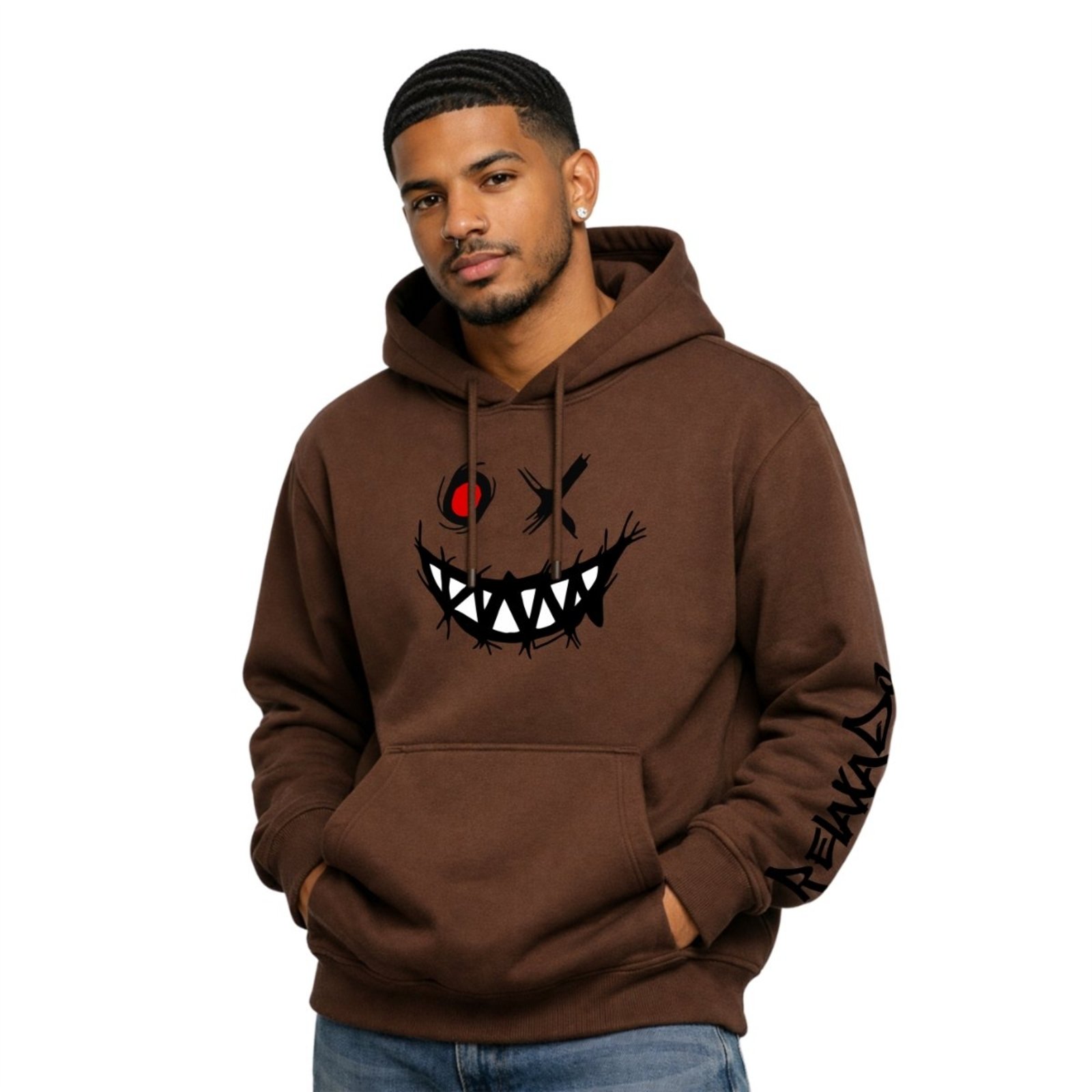 Blusa de Frio Moletom Masculino Casaco com Capuz Estampa do Manga 09
