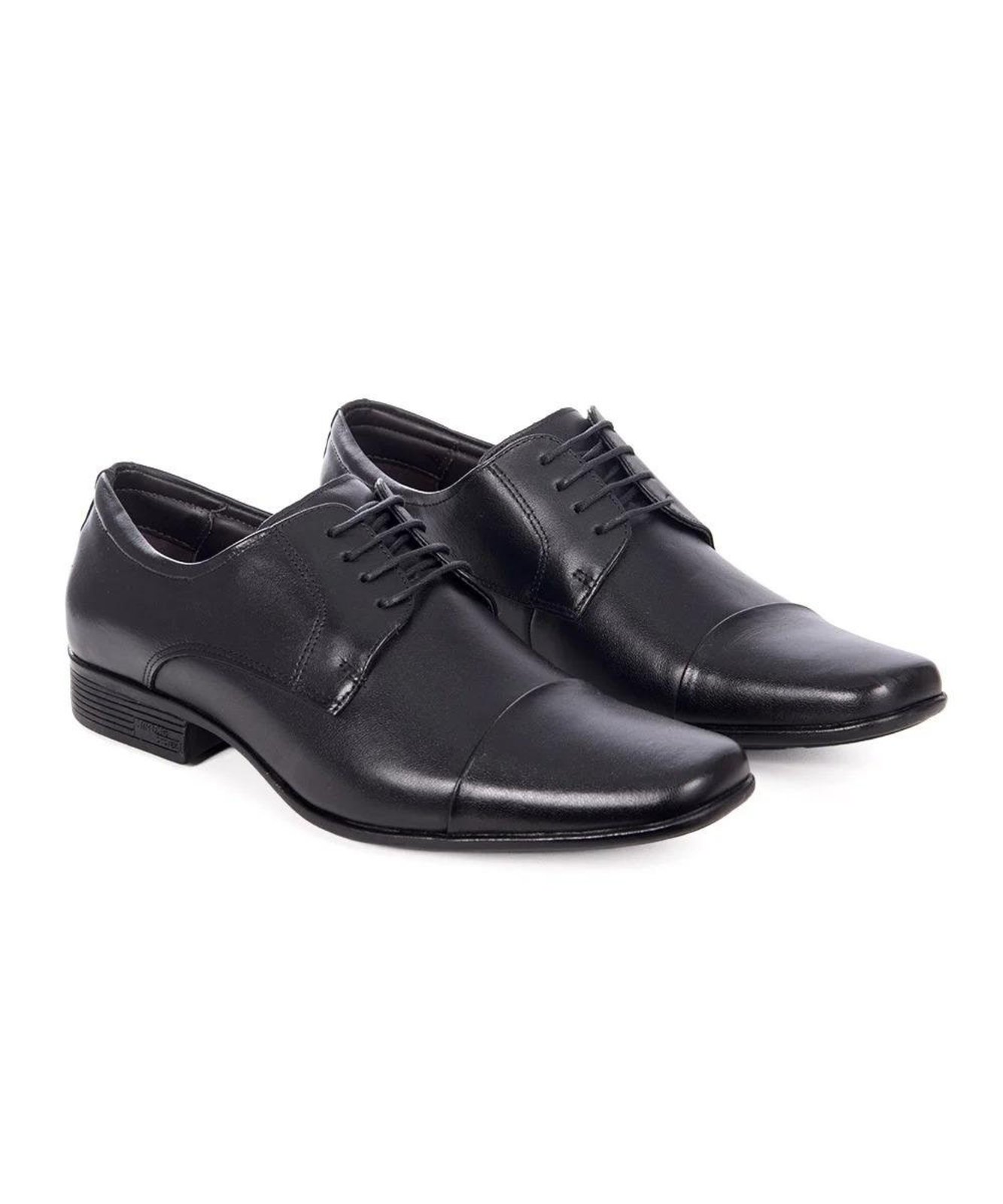Sapato Masculino Jota Pe Social Couro Preto/Preto Incolor